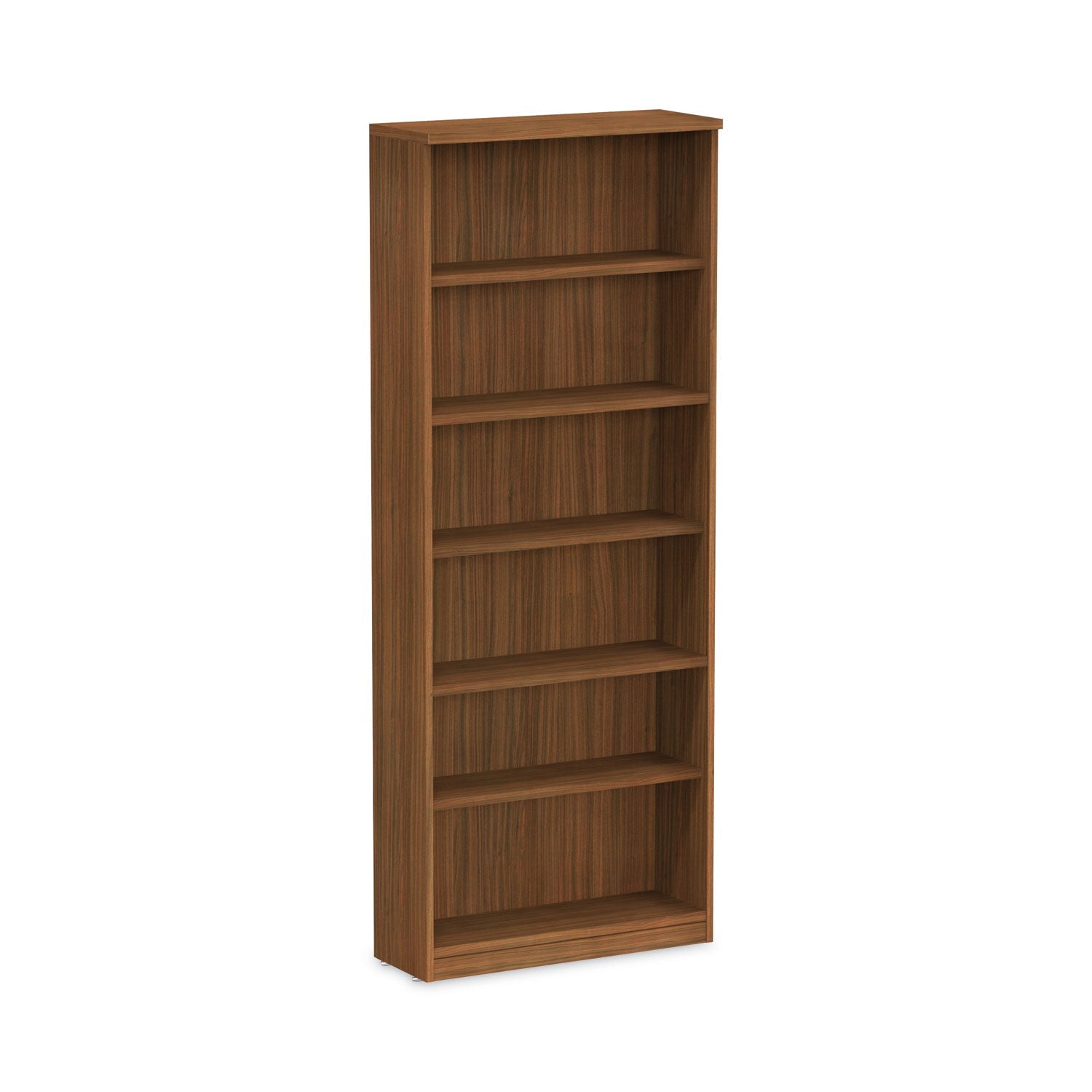 Valencia Series Bookcase | 6-Shelf | Modern Walnut