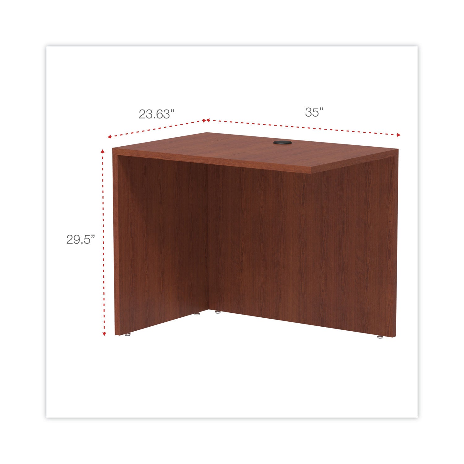 Alera® Alera Valencia Series Reversible Return/Bridge Shell, 35w x 23.63d x 29.5h, Medium Cherry