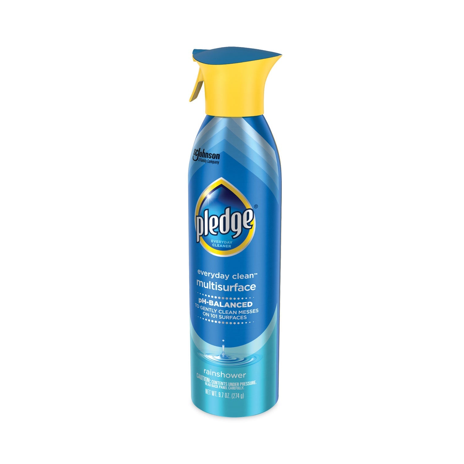 Pledge® Multi-Surface Everyday, Rainshower, 9.7 oz Aerosol Spray, 6/Carton