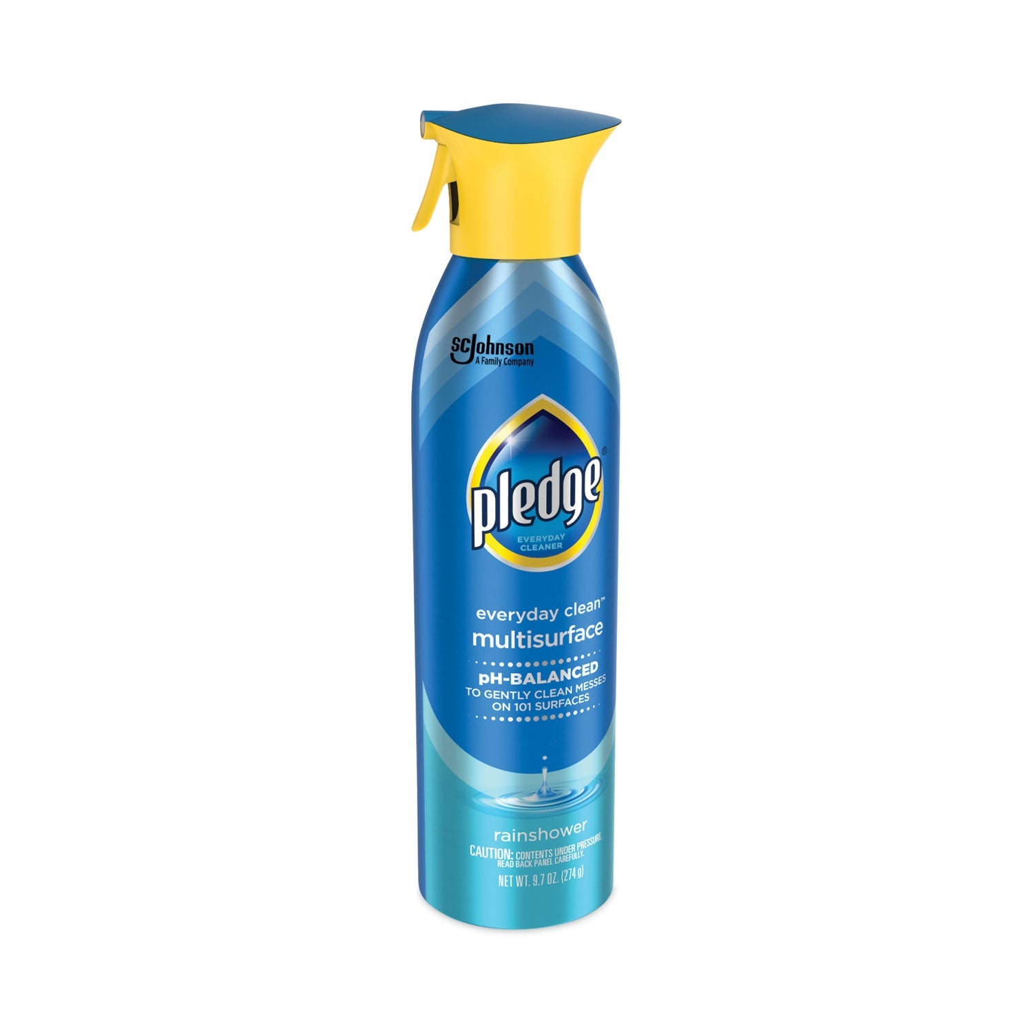 Pledge® Multi-Surface Everyday, Rainshower, 9.7 oz Aerosol Spray, 6/Carton