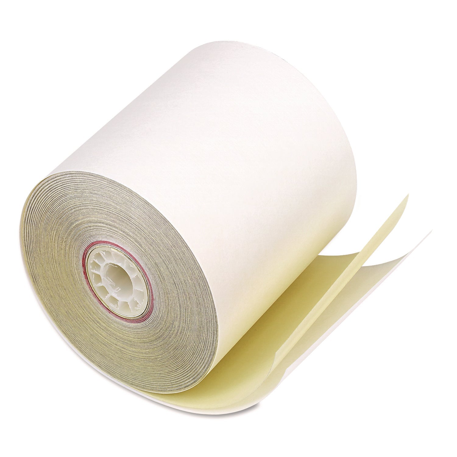 Iconex™ Impact Printing Carbonless Paper Rolls, 3" X 90 Ft, White/canary, 50/carton