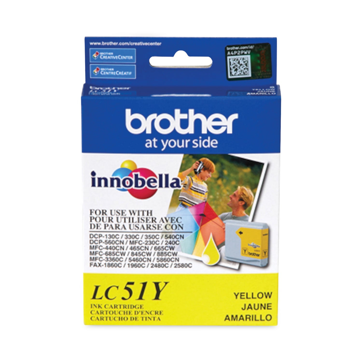 Brother Genuine Yellow Ink | LC51Y, 400-Yield