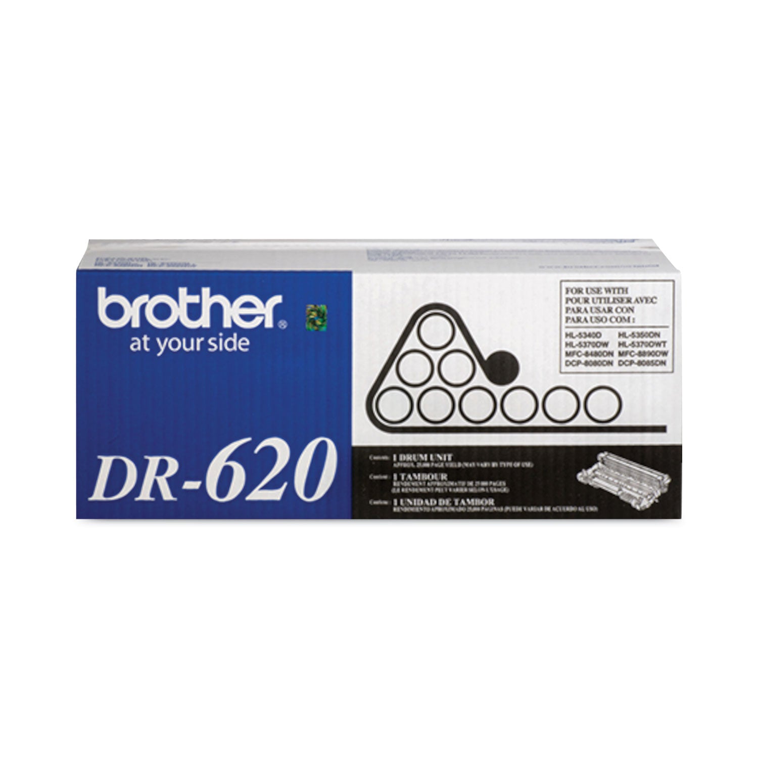 Brother Dr620 Drum Unit, 25,000 Page-Yield, Black