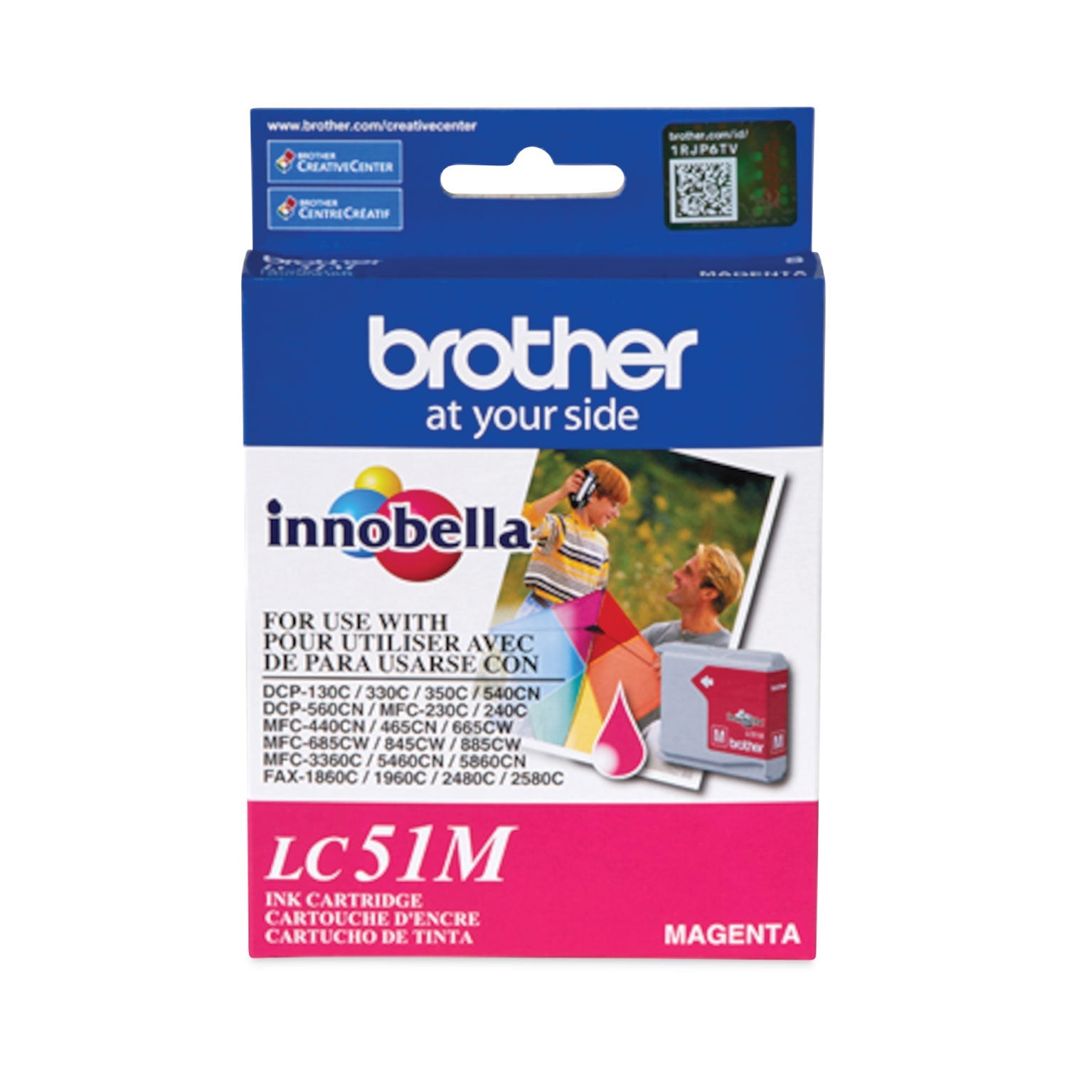 Brother Genuine Magenta Ink | LC51M, 400-Yield