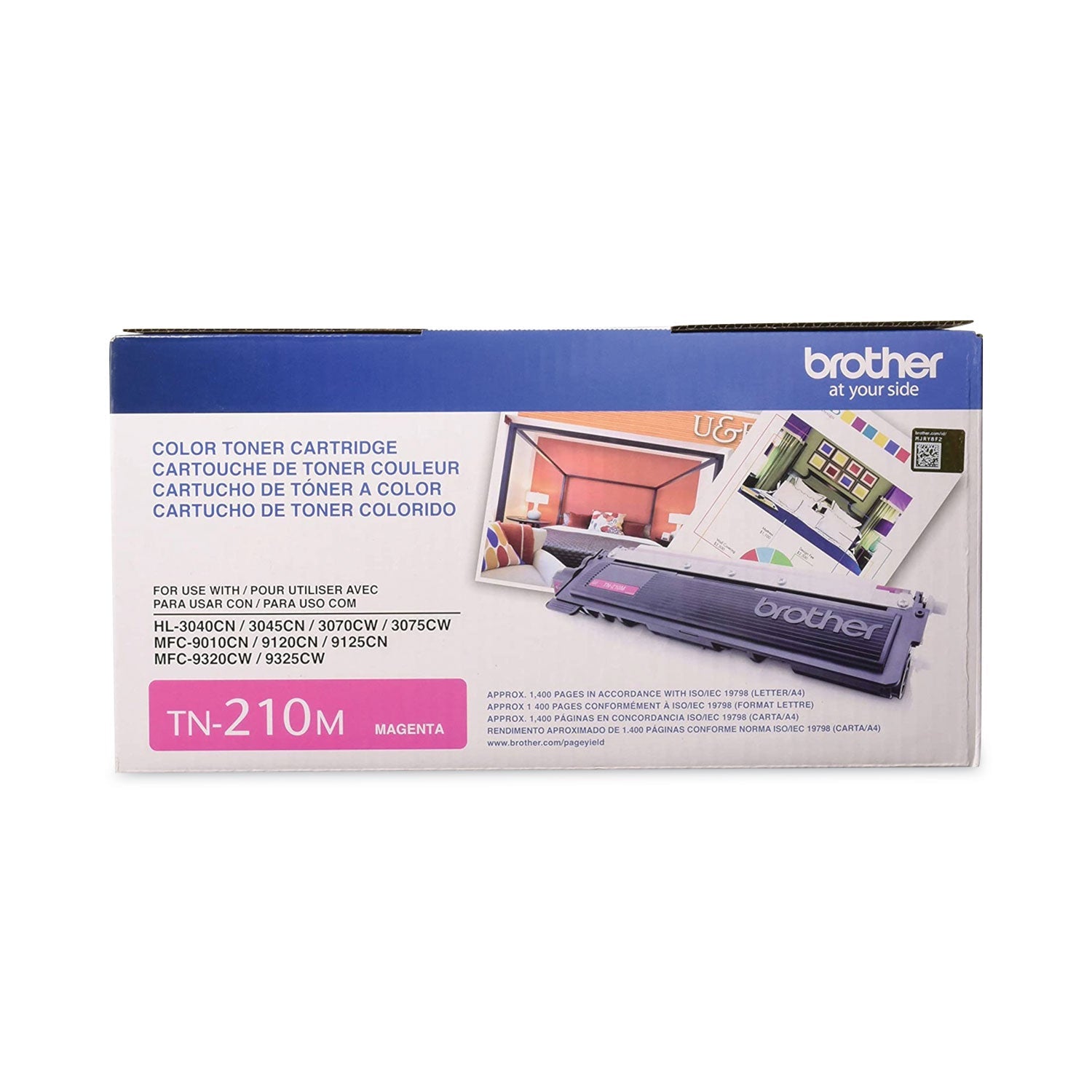 Brother Tn210m Toner, 1,400 Page-Yield, Magenta