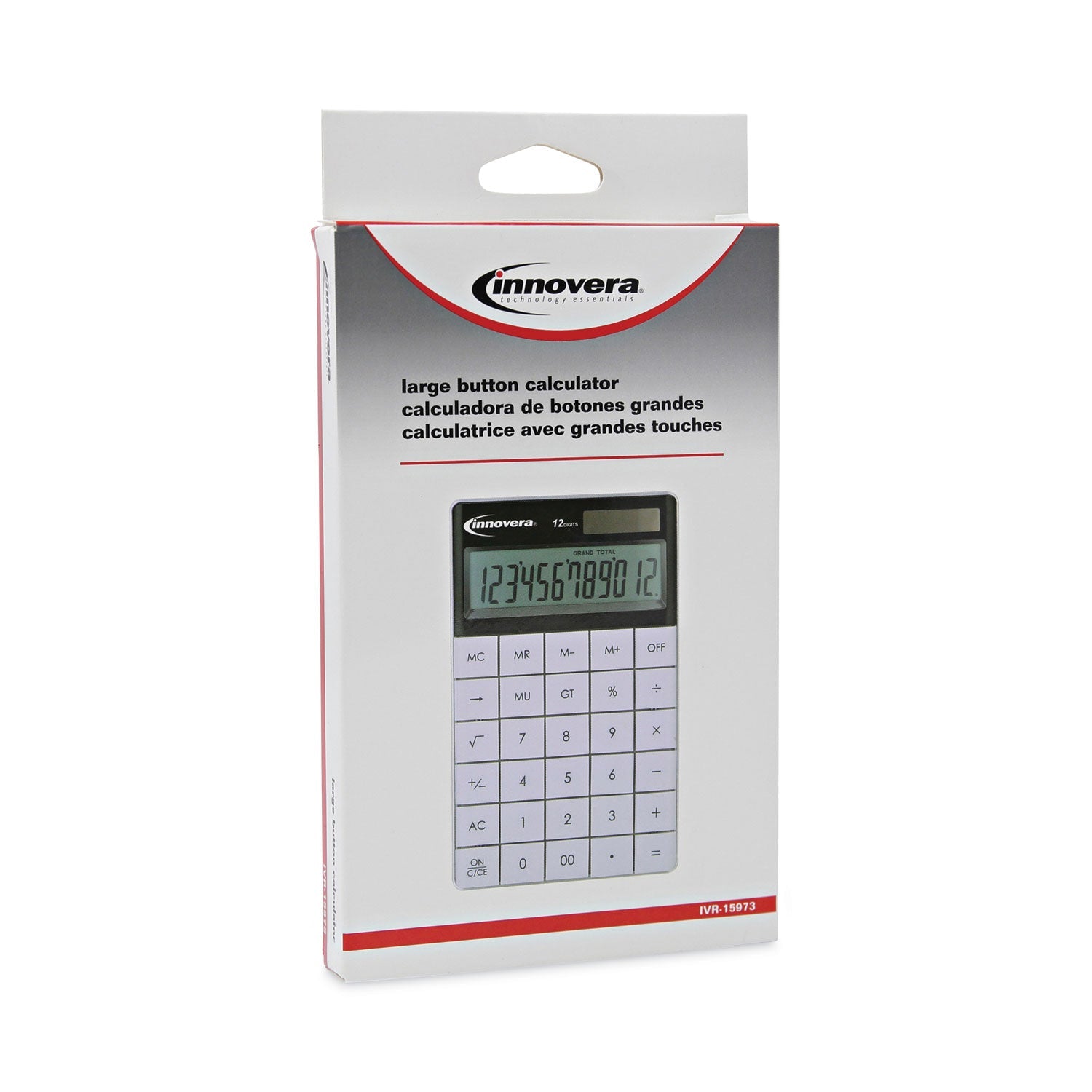 Innovera® 15973 Large Button Calculator, 12-Digit LCD