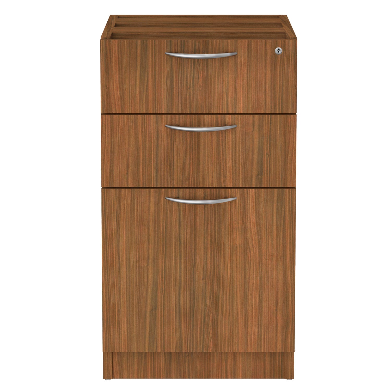 Full Pedestal File | 3-Drawer | Modern Walnut
