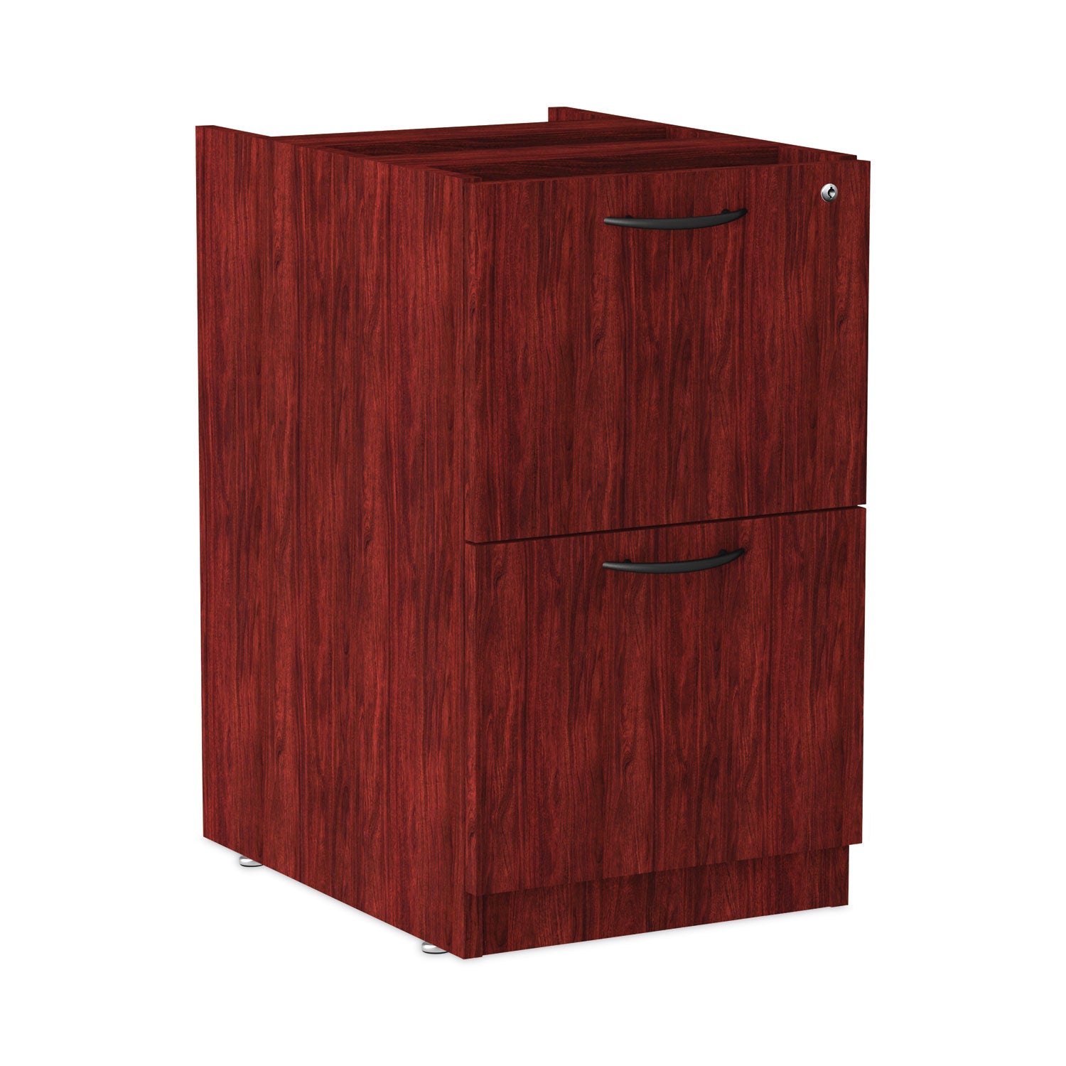 Alera® Alera Valencia Series Full Pedestal File, Left Or Right, 2 Legal/letter-Size File Drawers, Mahogany, 15.63" X 20.5" X 28.5"