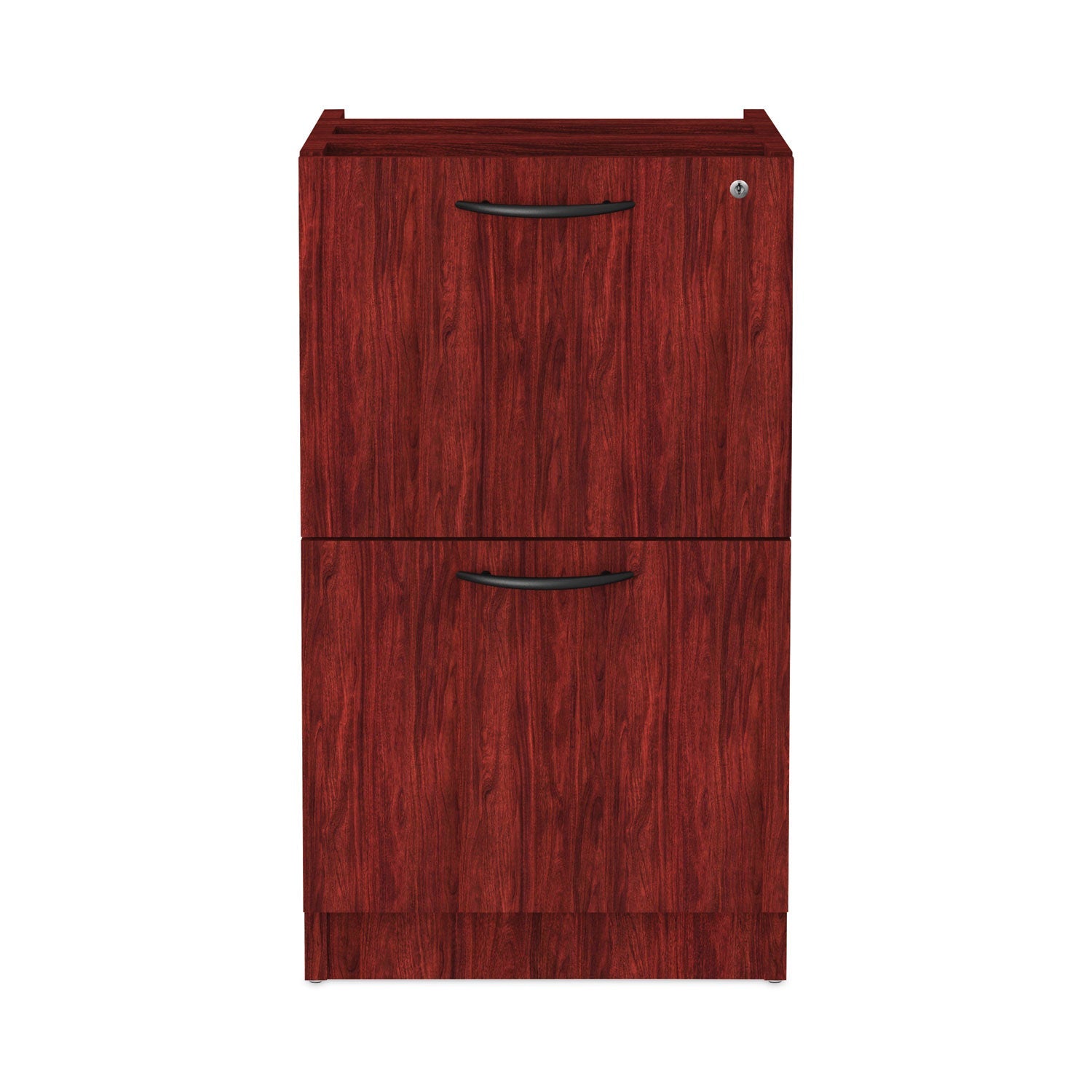 Alera® Alera Valencia Series Full Pedestal File, Left Or Right, 2 Legal/letter-Size File Drawers, Mahogany, 15.63" X 20.5" X 28.5"