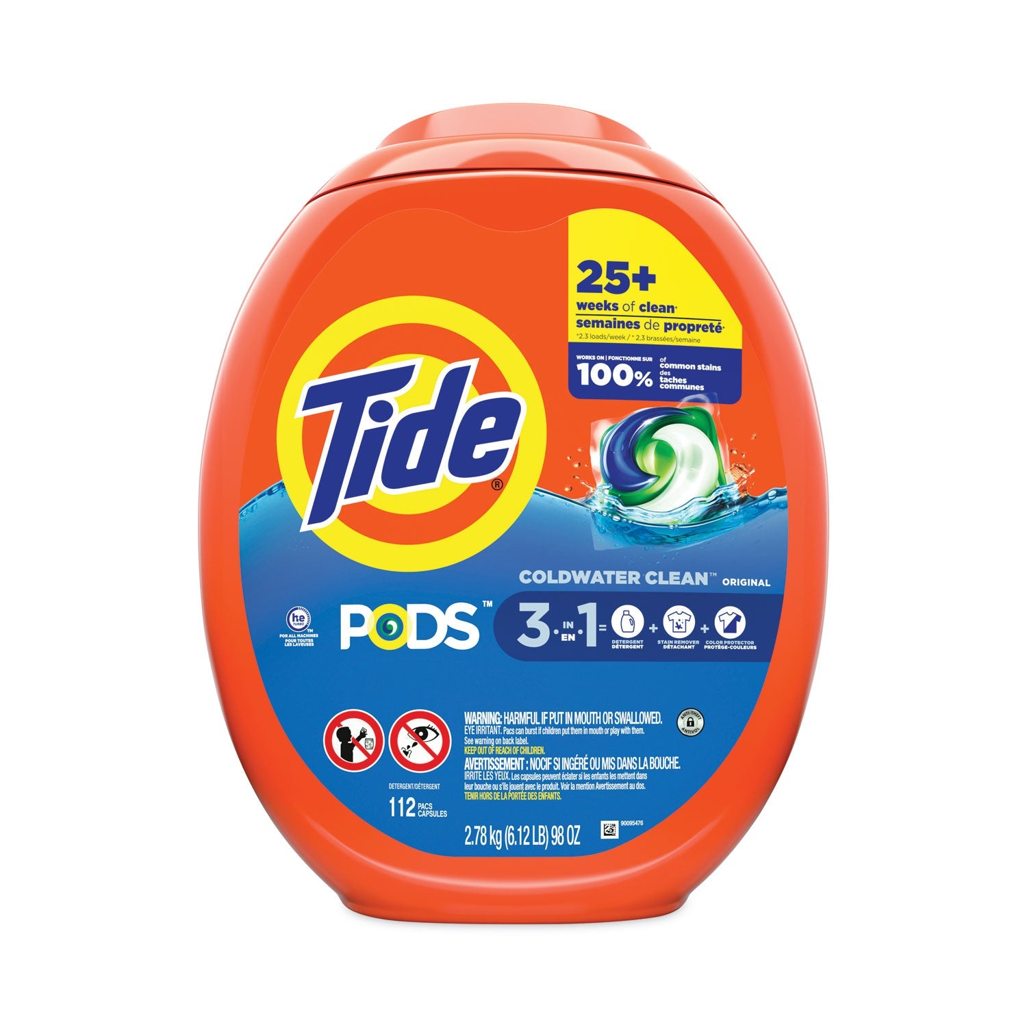 Tide® Pods, Tide Original, 112 Pods/Tub, 4 Tubs/Carton
