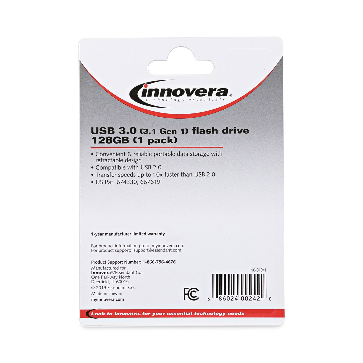 Innovera® USB 3.0 Flash Drive, 128 GB