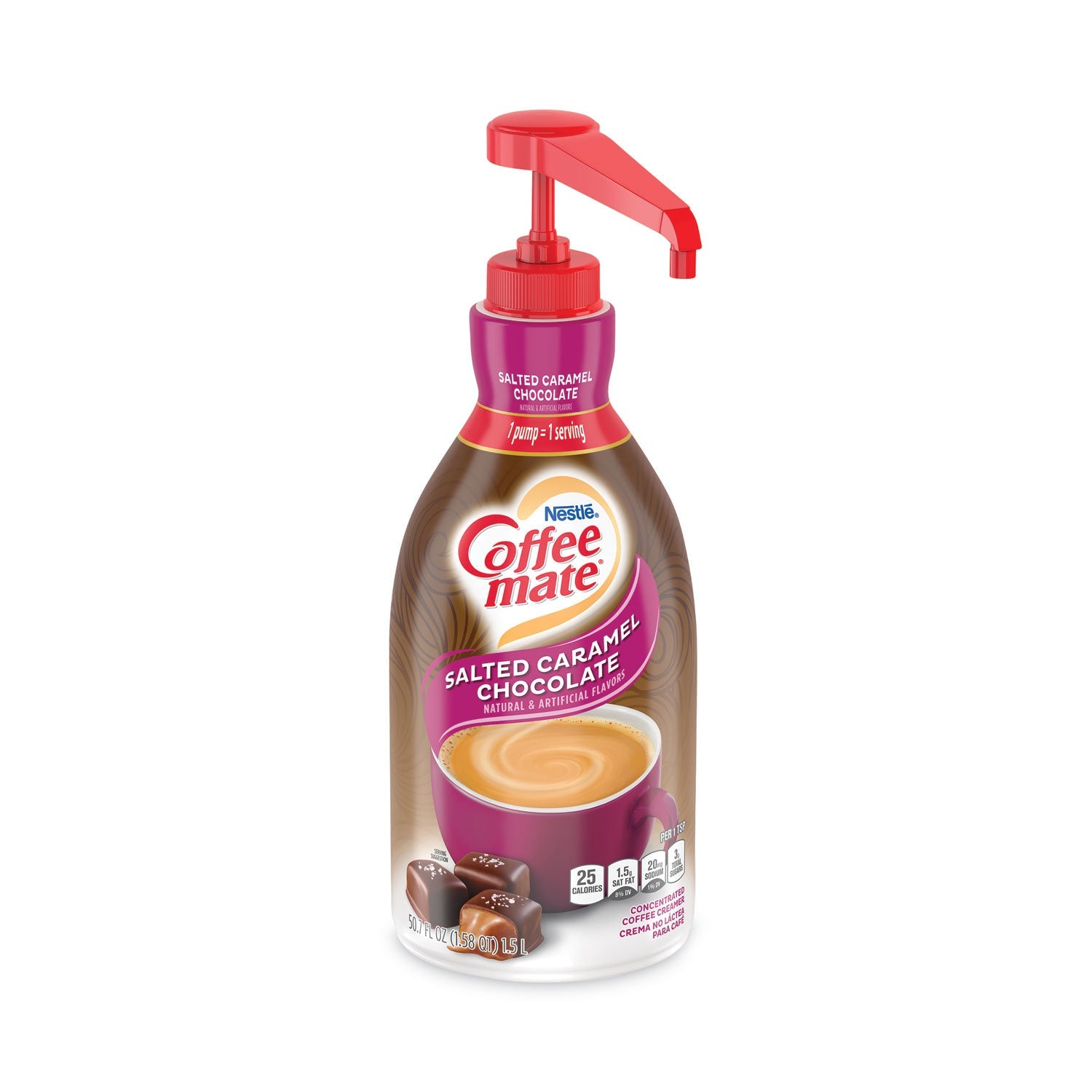 Liquid Creamer Pump Bottle | Salted Caramel Choc