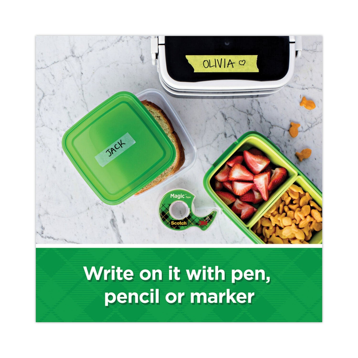 Scotch® Magic Tape In Handheld Dispenser, 1" Core, 0.5" X 37.5 Ft, Clear