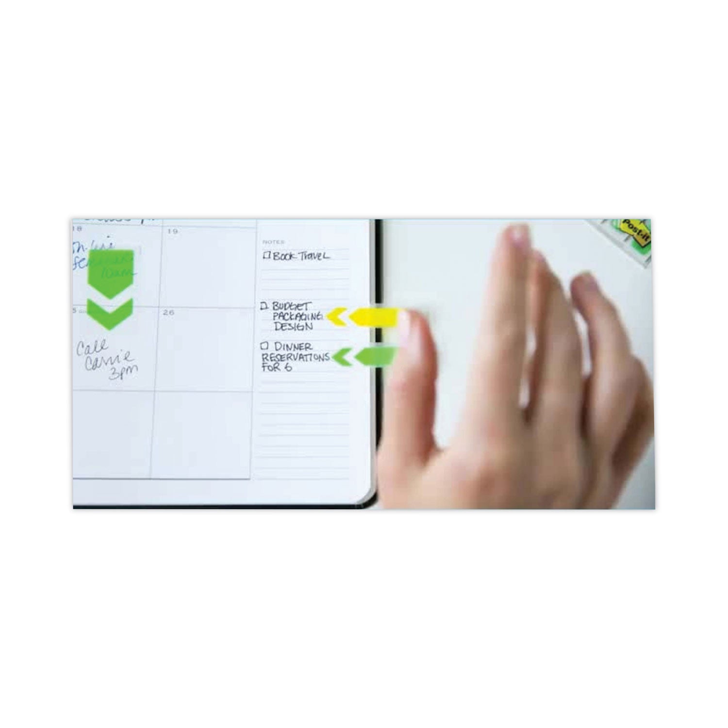 Post-it® Flags Marking Page Flags In Dispensers, Green, 50 Flags/dispenser, 12 Dispensers/pack