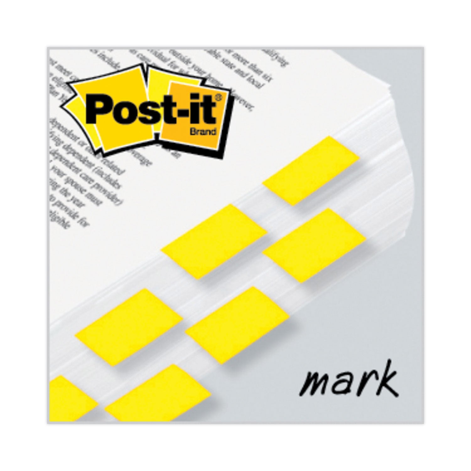 Post-it® Flags Standard Page Flags in Dispenser, Yellow, 50 Flags/Dispenser, 2 Dispensers/Pack