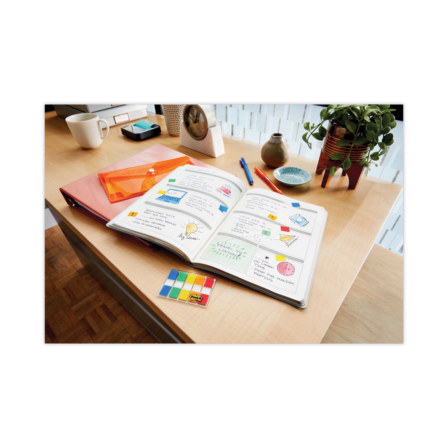 Post-it® Flags 0.5" and 1" Page Flag Value Pack, Nine Assorted Colors, 320/Pack