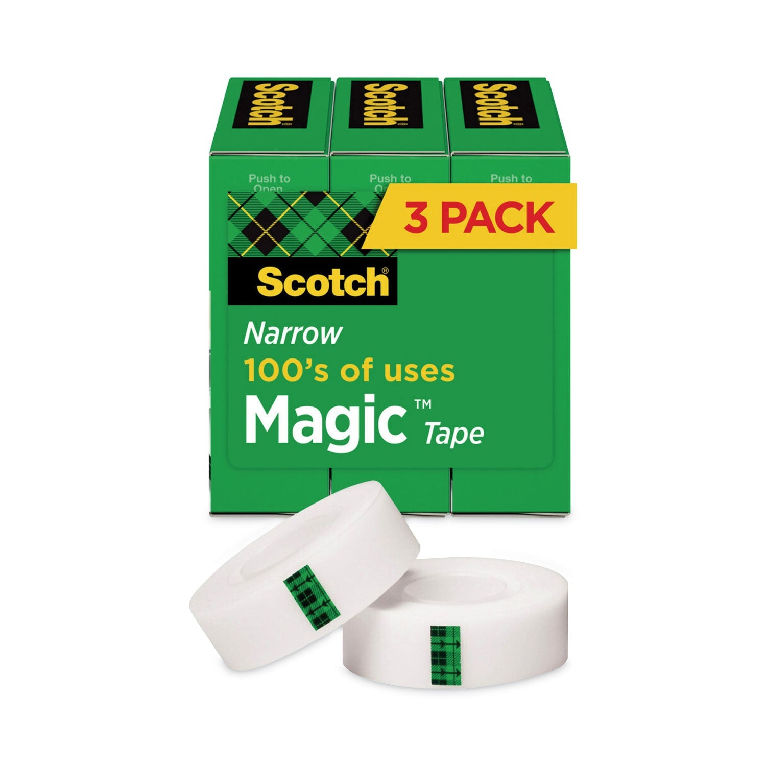 Magic Tape Refill | 0.5"x36yd, Clear, 3-Pack, Scotch®