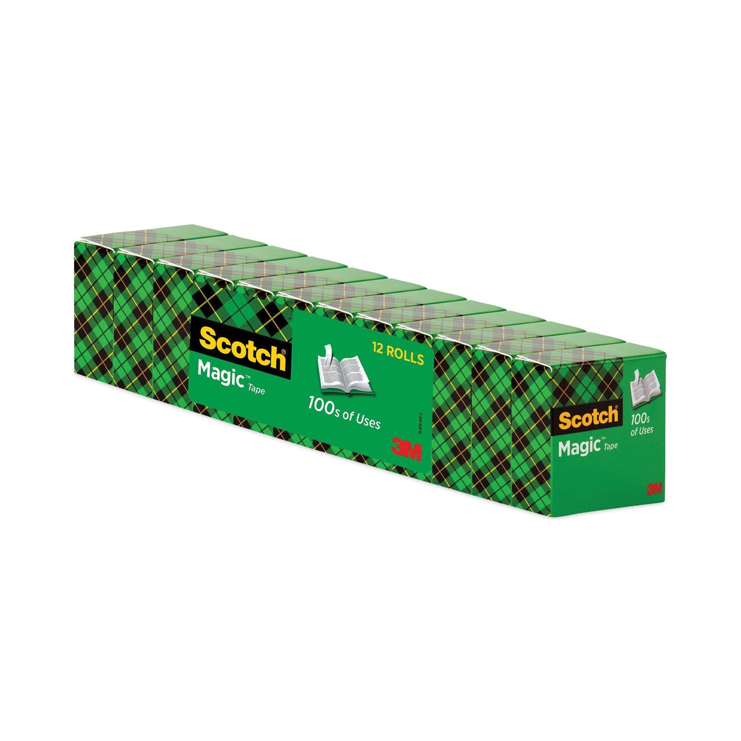 Scotch® Magic Tape Value Pack, 1" Core, 0.75" X 83.33 Ft, Clear, 12/pack
