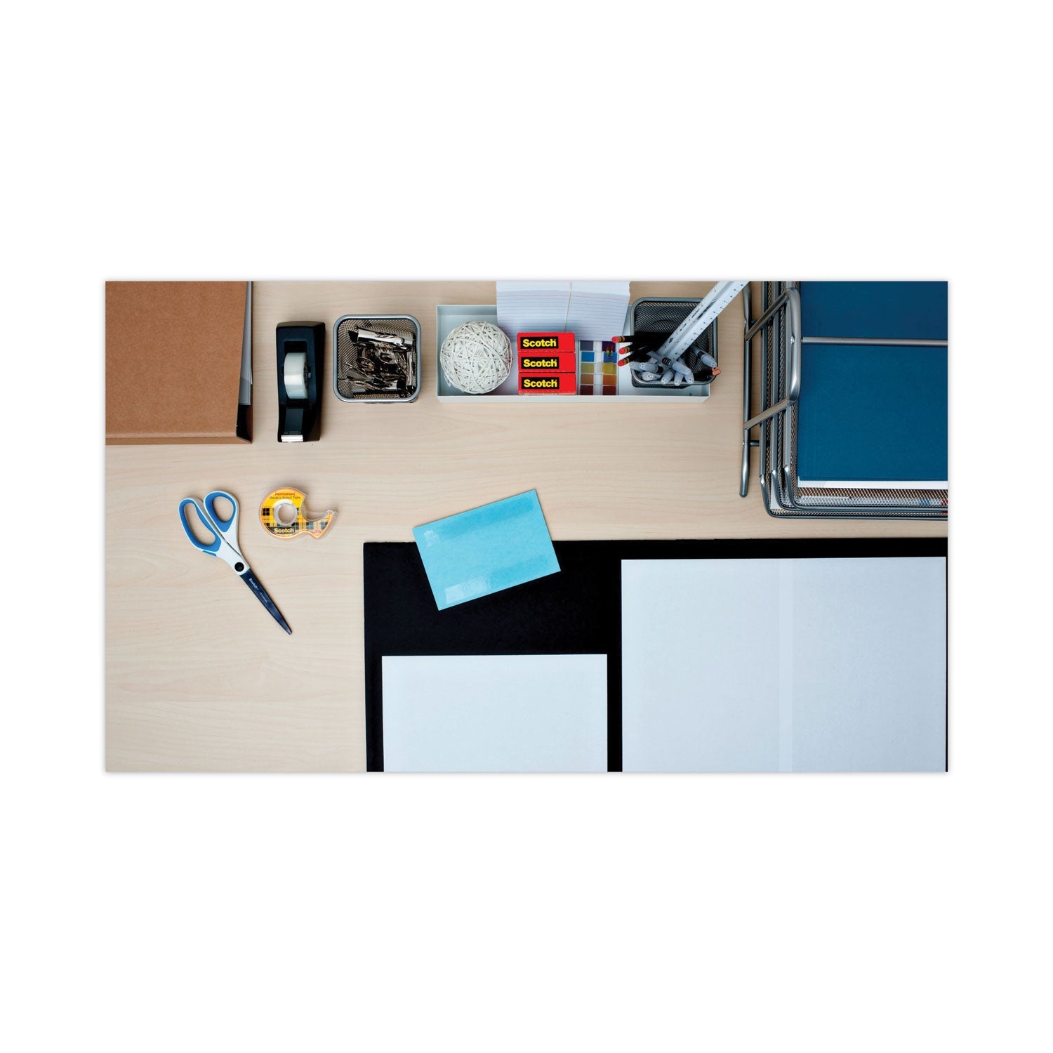 Scotch® Double-Sided Permanent Tape In Handheld Dispenser, 1" Core, 0.5" X 20.83 Ft, Clear, 3/pack