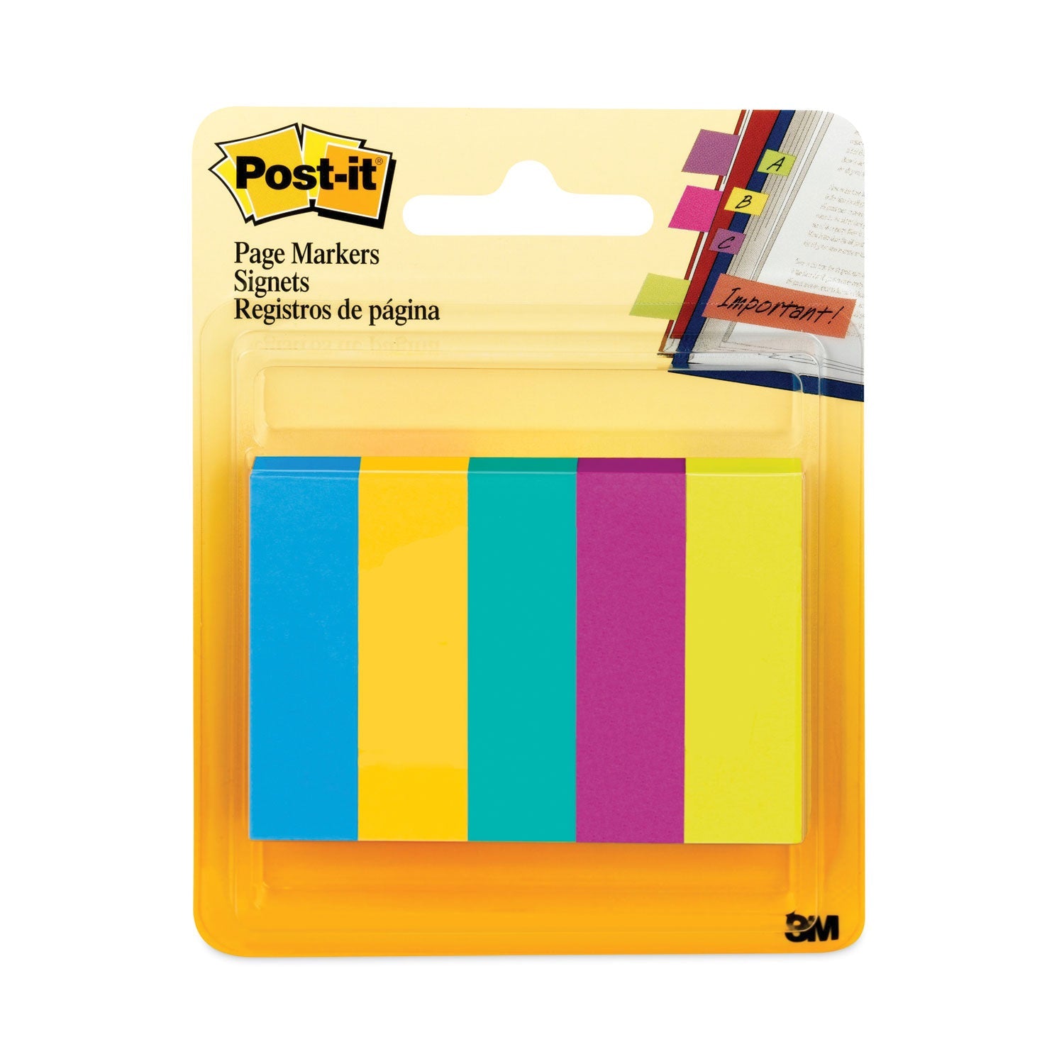 Page Flag Markers | Assorted Colors, 5-Pads/Pack