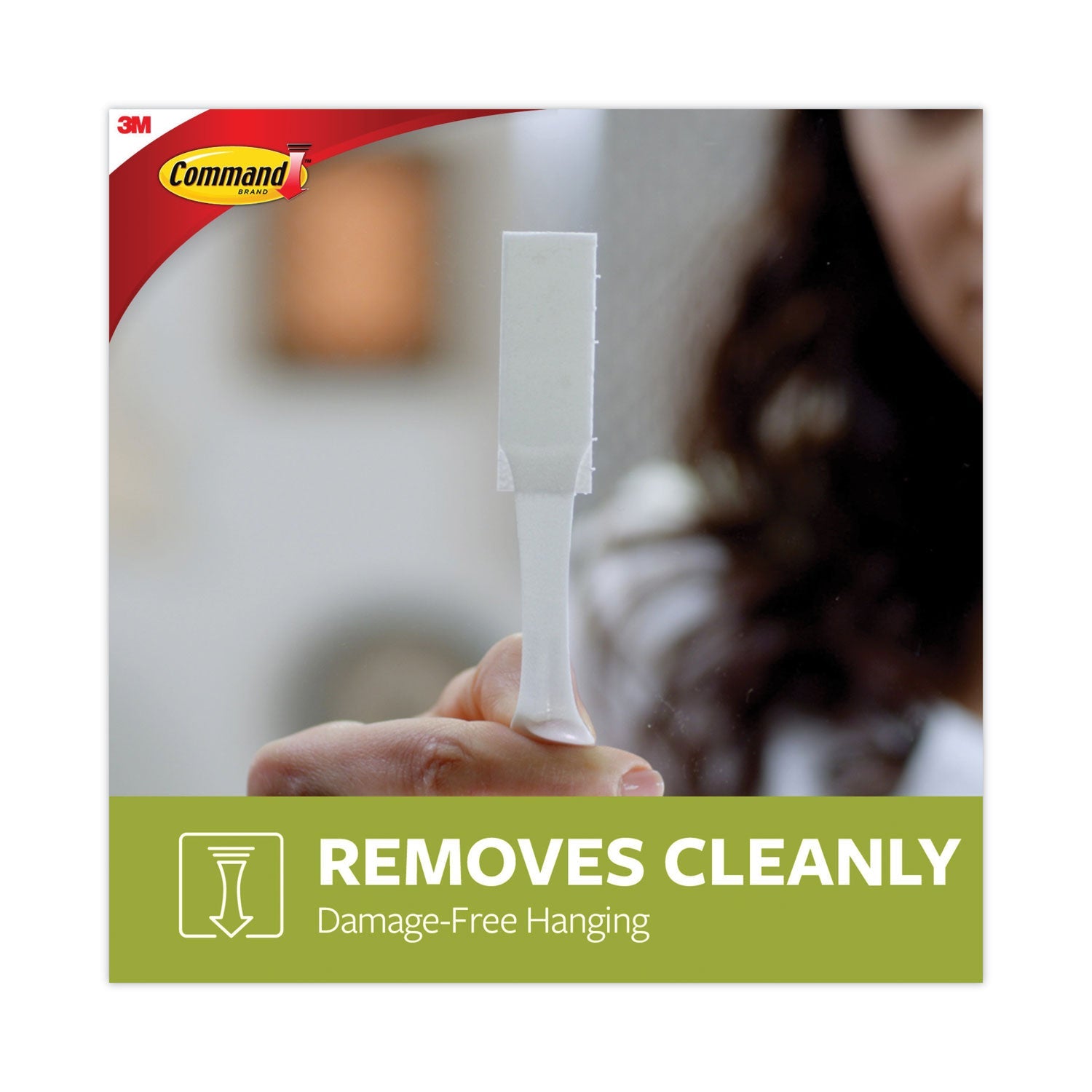 Command™ Picture Hanging Strips, Removable, Holds Up To 4 Lbs Per Pair, 0.5 X 3.63, White, 4 Pairs/pack