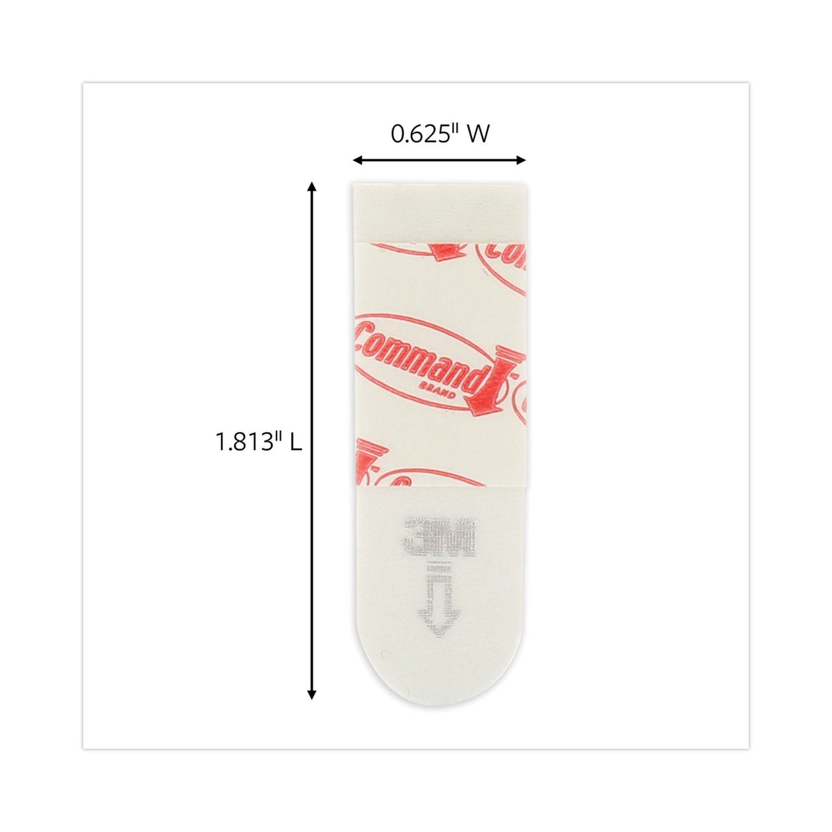 Command™ Poster Strips Value Pack, Removable, Holds Up To 1 Lb, 0.63 X 1.75, White, 48/pack