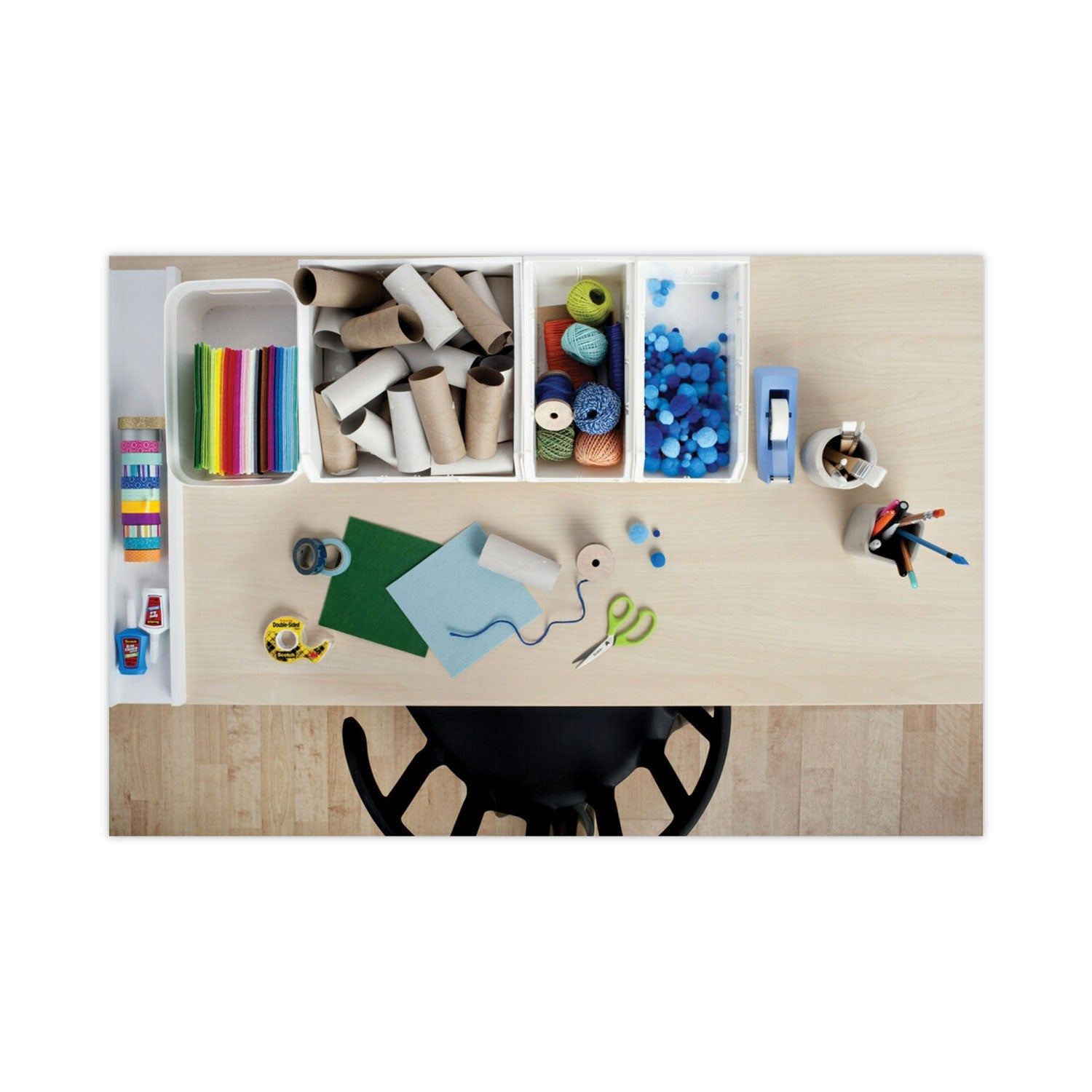 Scotch® Double-Sided Tape, 1" Core, 0.5" X 75 Ft, Clear