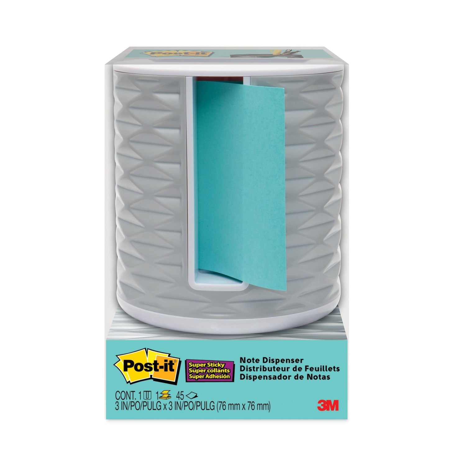 Post-it® Pop-up Notes Super Sticky Vertical Pop-up Note Dispenser, For 3 x 3 Pads, White