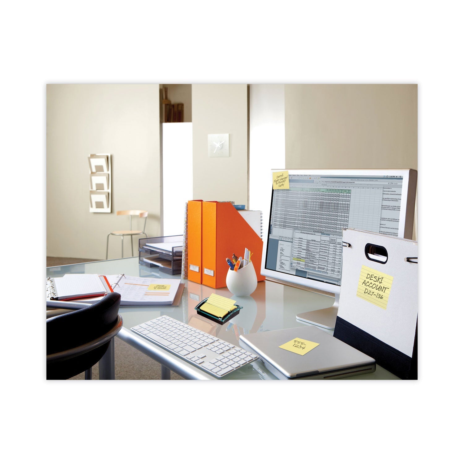 Post-it® Pop-up Notes Clear Top Pop-up Note Dispenser, For 3 x 3 Pads, Black, Includes 50-Sheet Pad of Canary Yellow Pop-up Pad