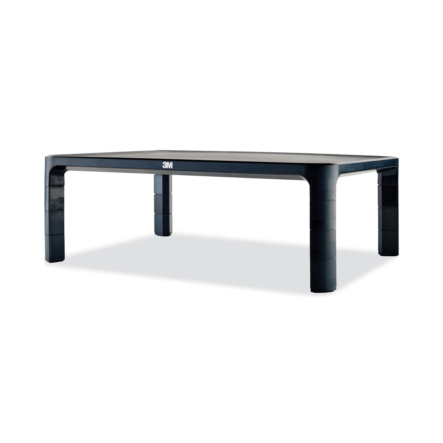 3M™ Adjustable Monitor Stand, 16" X 12" X 1.75" To 5.5", Black, Supports 20 Lbs