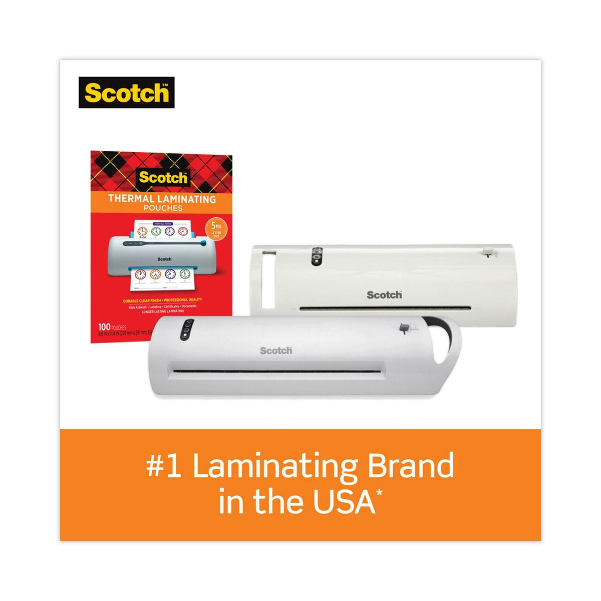 Scotch™ Laminating Pouches, 3 Mil, 9" X 11.5", Gloss Clear, 200/pack