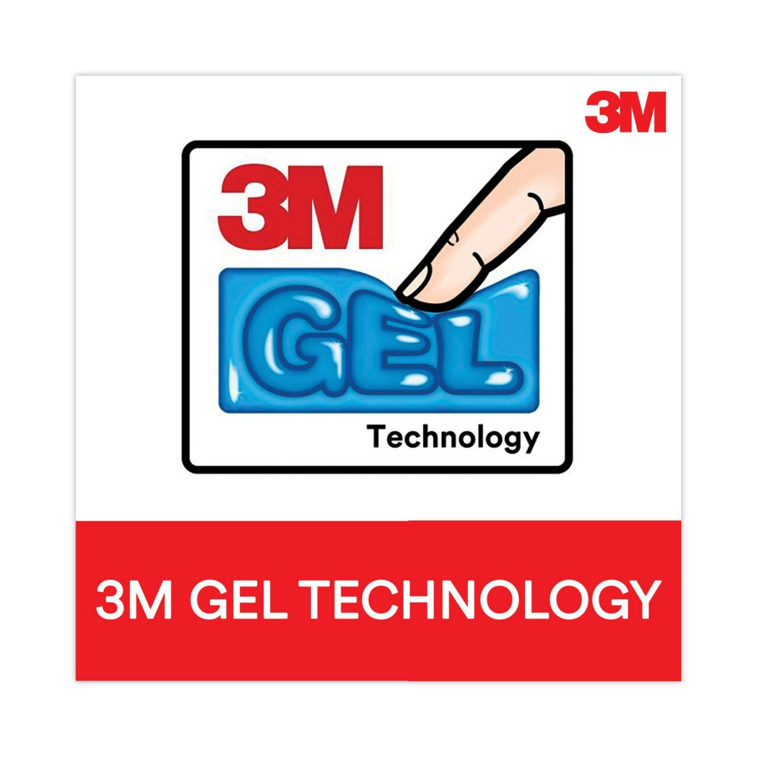 3M™ Antimicrobial Gel Compact Keyboard Wrist Rest, 18 x 2.75, Black