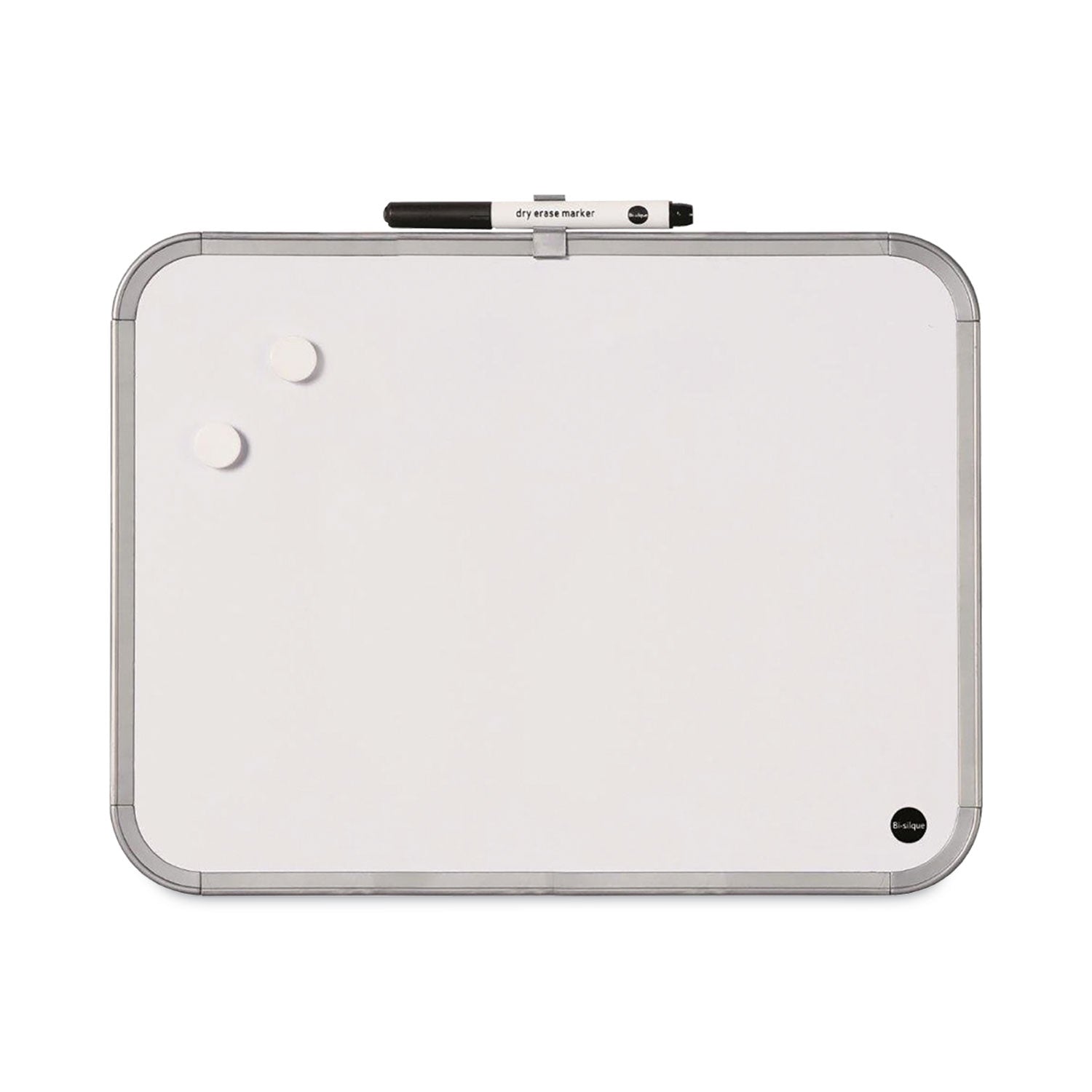 MasterVision® Magnetic Dry Erase Board, 11" x 14", White Surface, White Plastic Frame