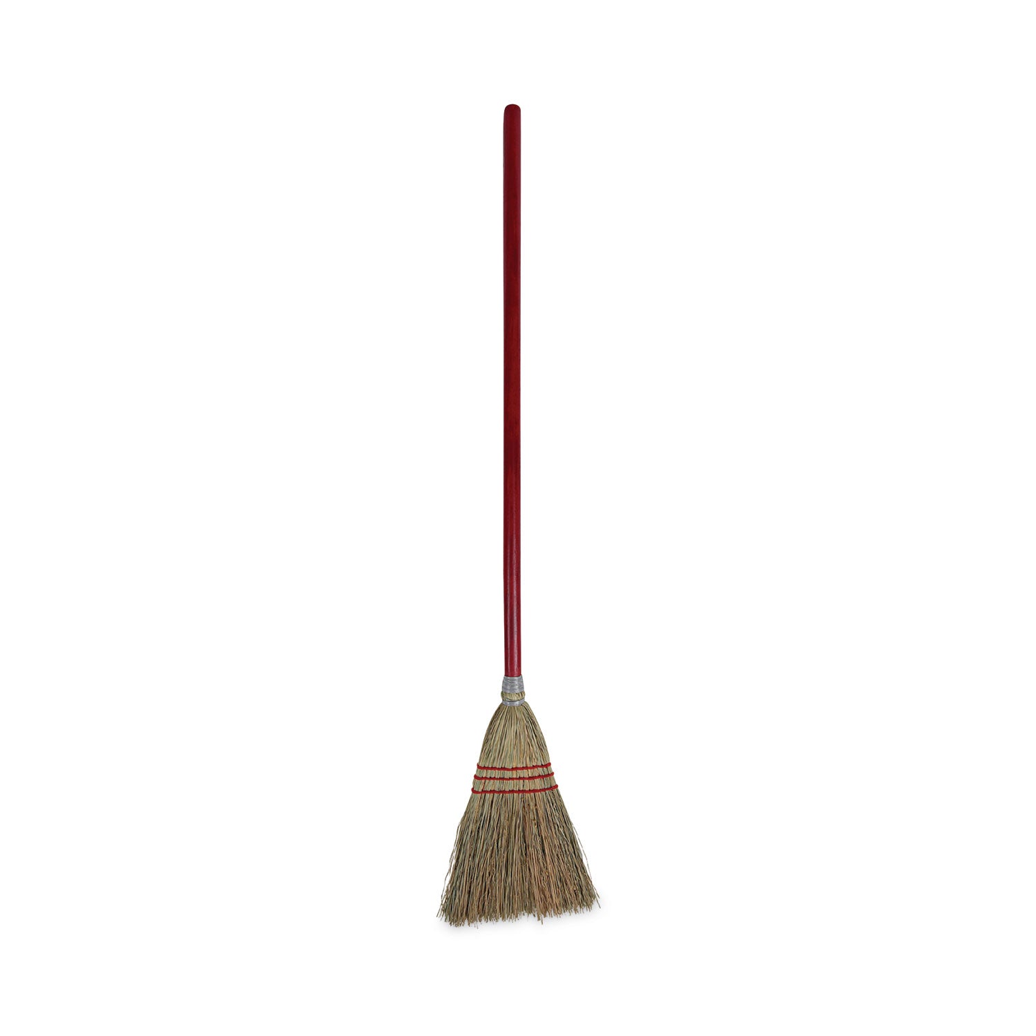 Boardwalk® Corn Fiber Lobby/toy Broom, Corn Fiber Bristles, 39" Overall Length, Red