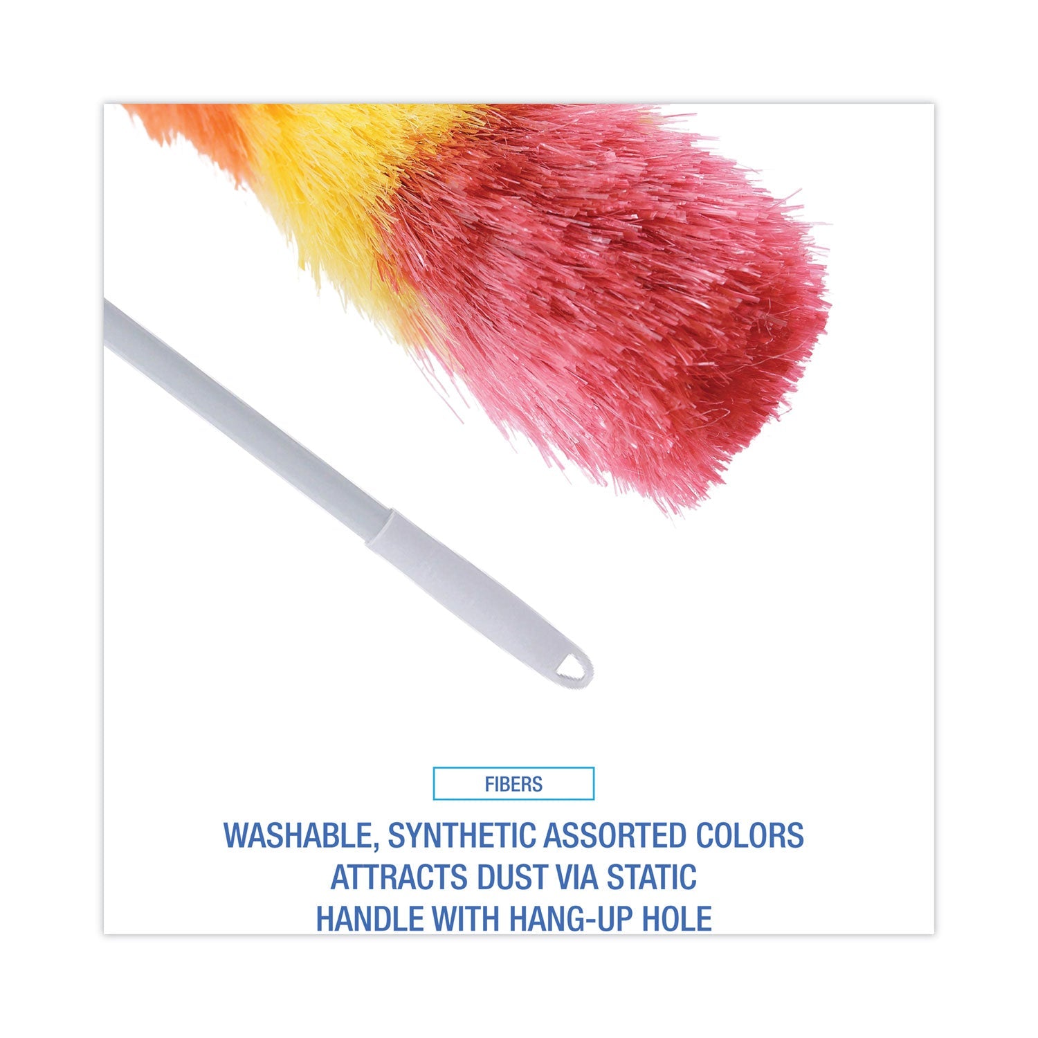 Boardwalk® Polywool Duster, 51" to 82" Extendable Metal Handle