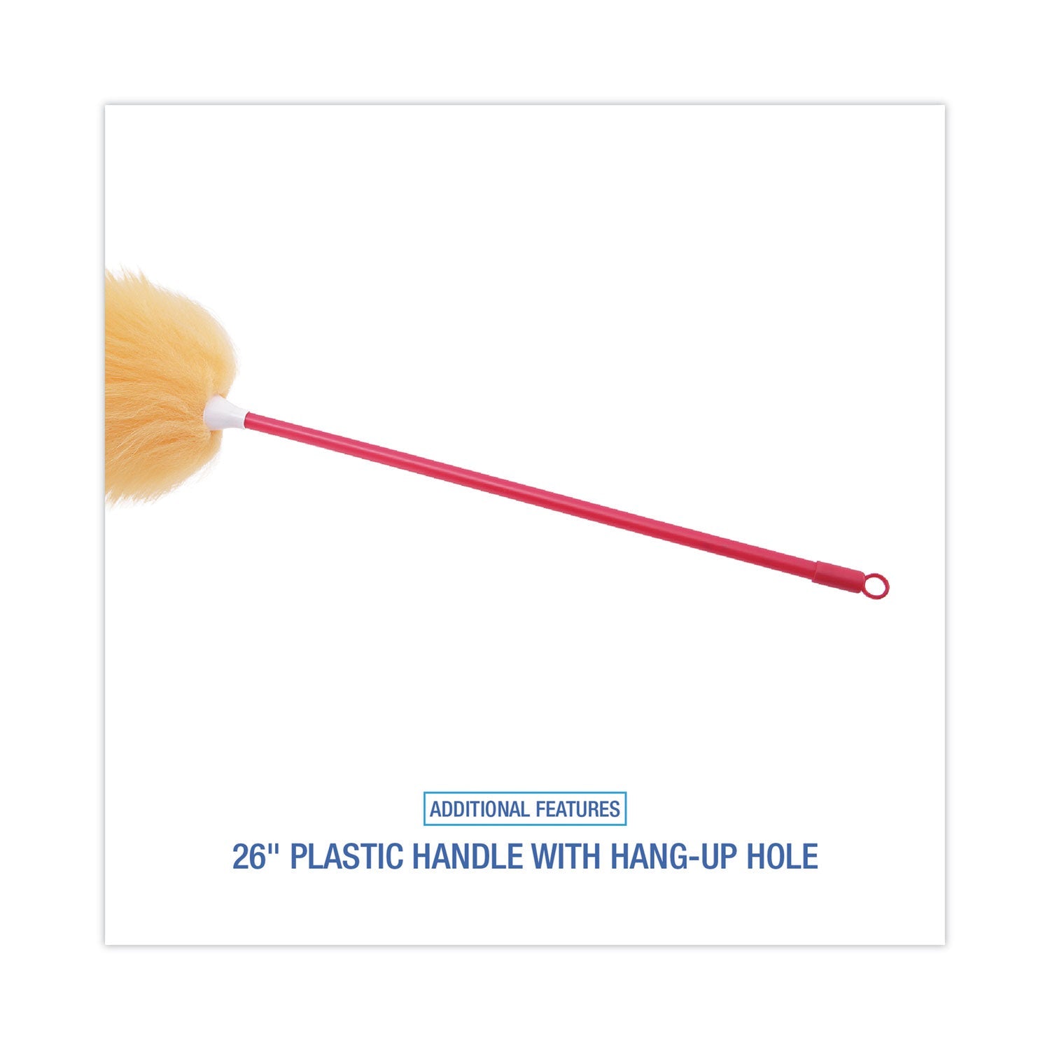 Boardwalk® Lambswool Duster, 26" Plastic Handle