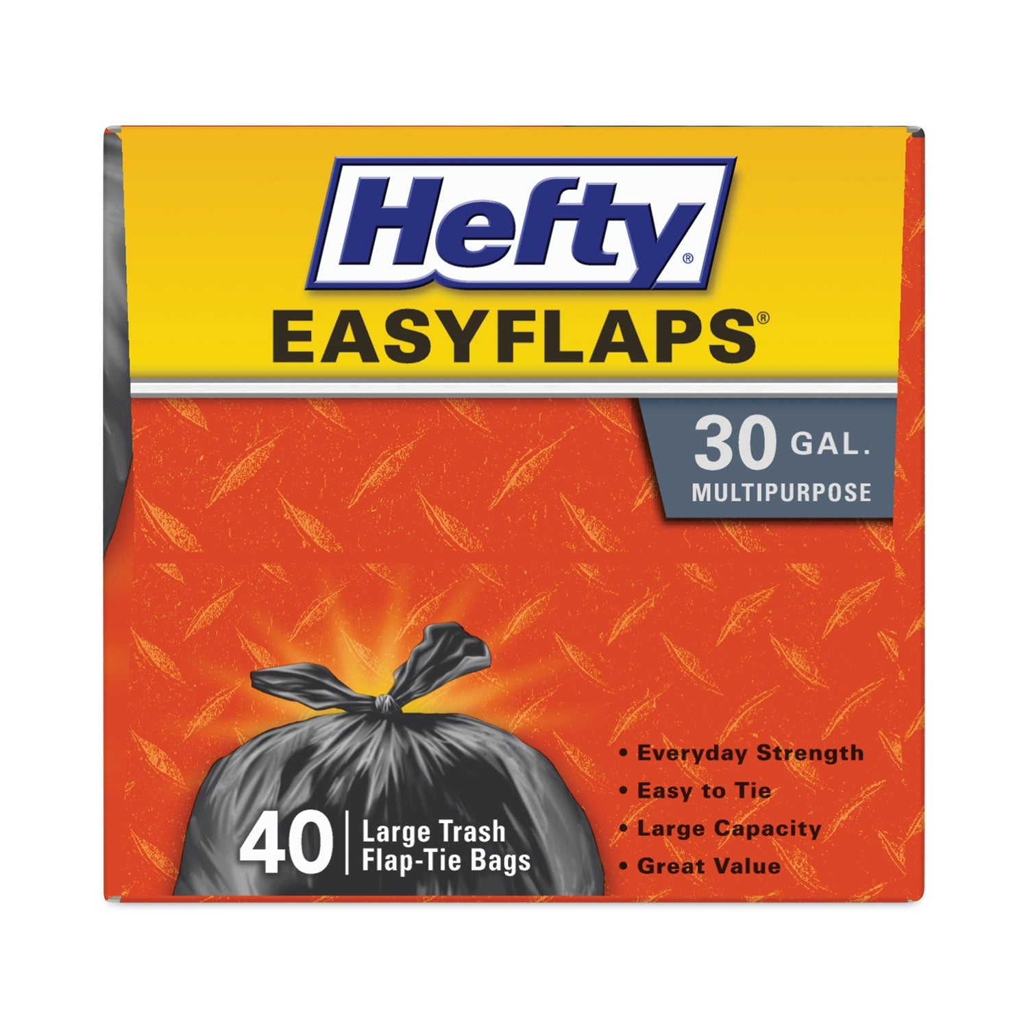 Easy Flaps Trash Bags | 30 Gal, 40 Bags/Box