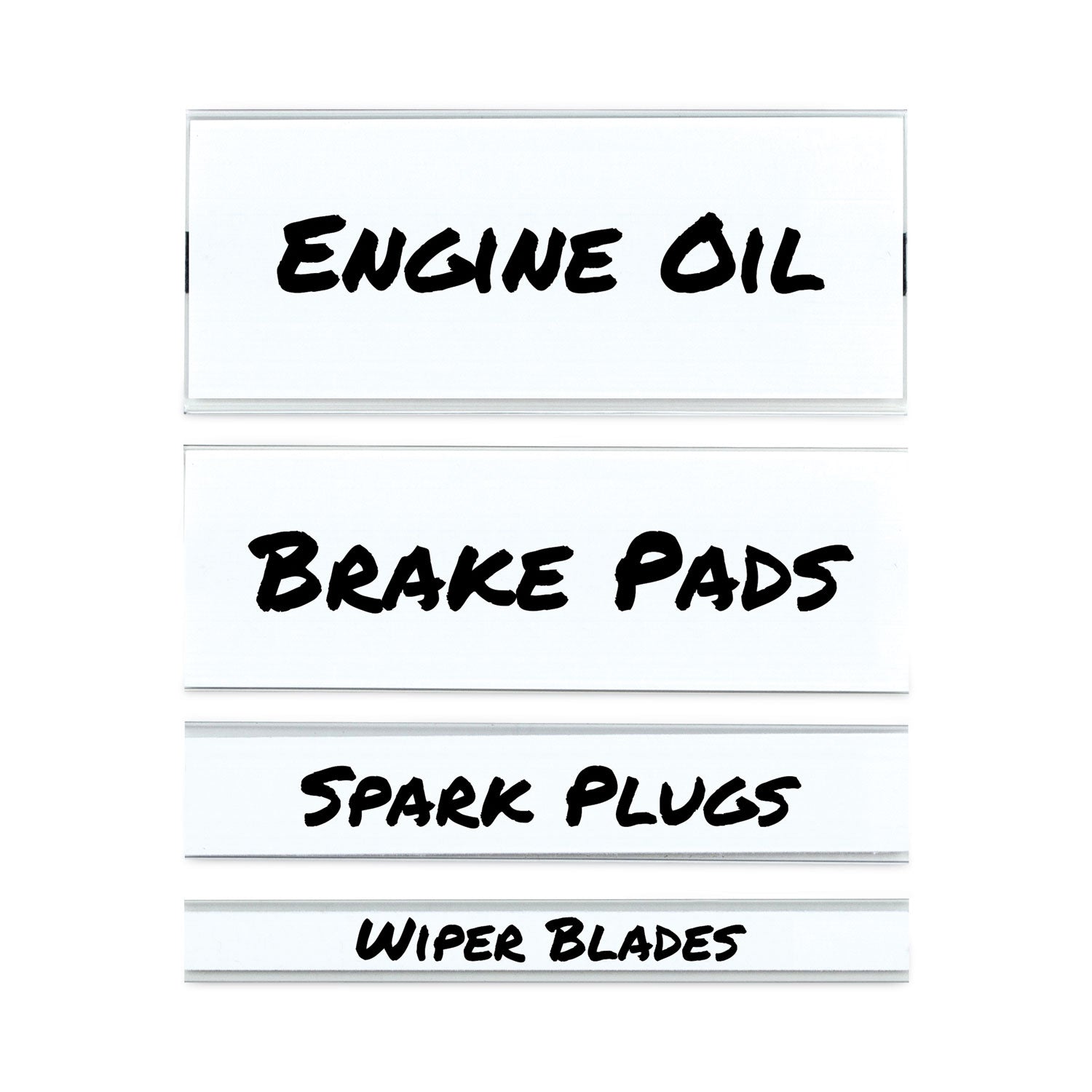 C-Line® Clear Magnetic Label Holders, Side Load, 6 x 2, 10/Pack