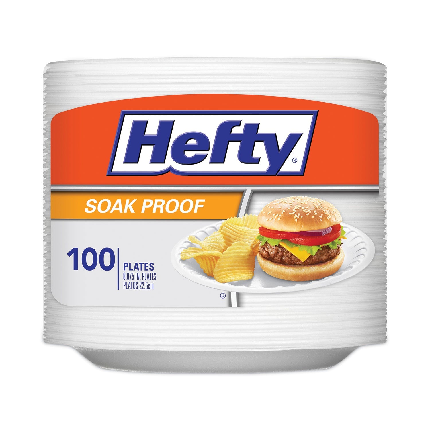 Soak Proof Foam Plates | 8.88", White, 100/Pack