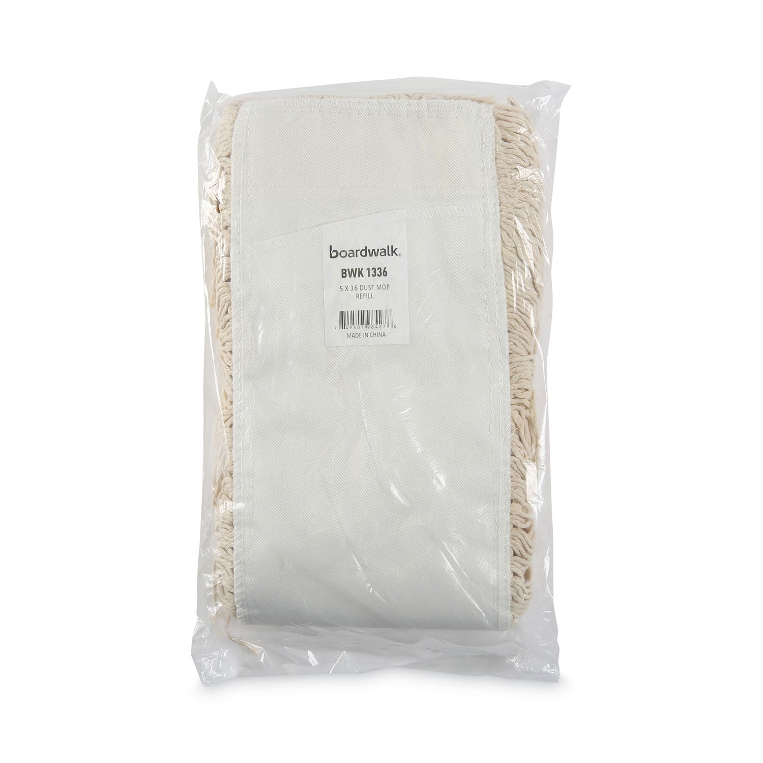 Boardwalk® Industrial Dust Mop Head, Washable, Hygrade Cotton, 36w x 5d, White