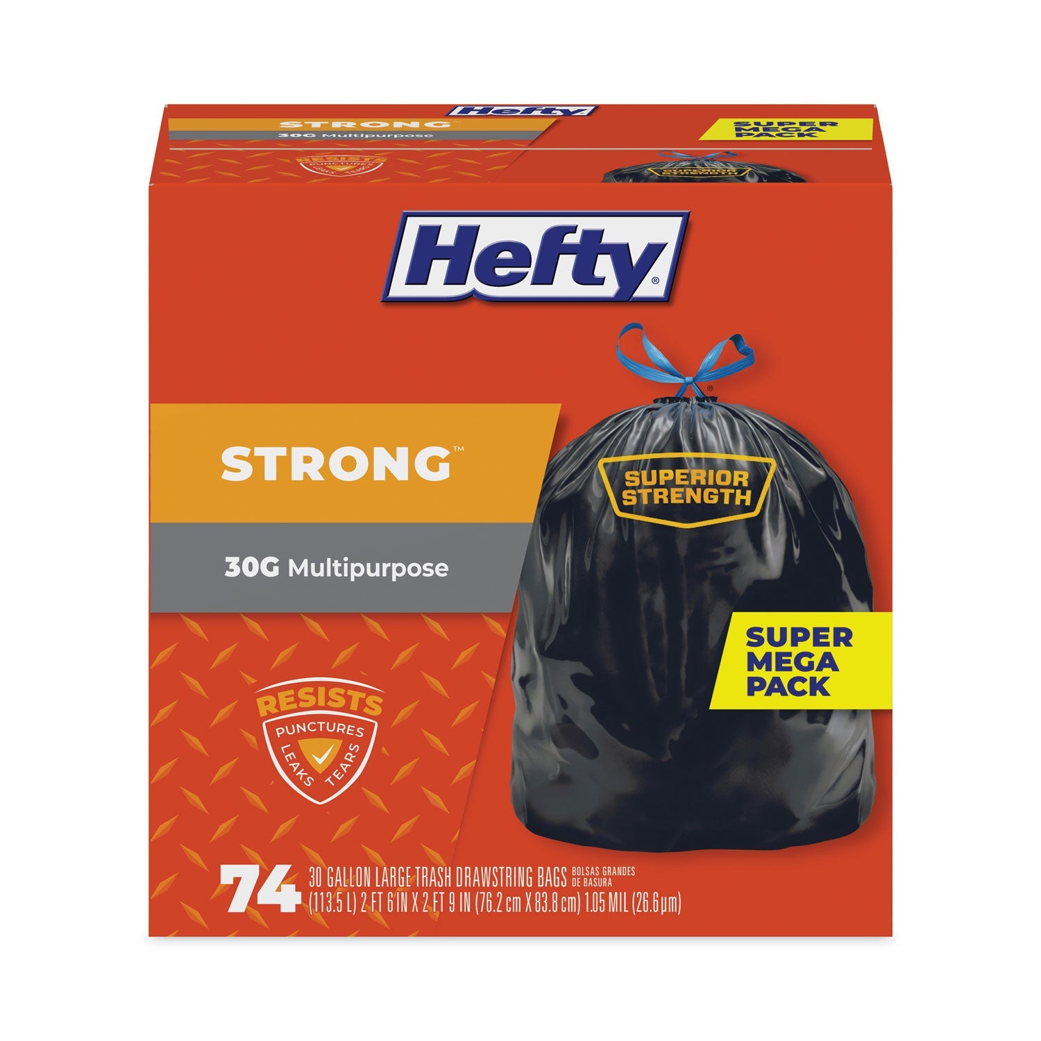 Strong Multipurpose Drawstring Trash Bags | 30 gal