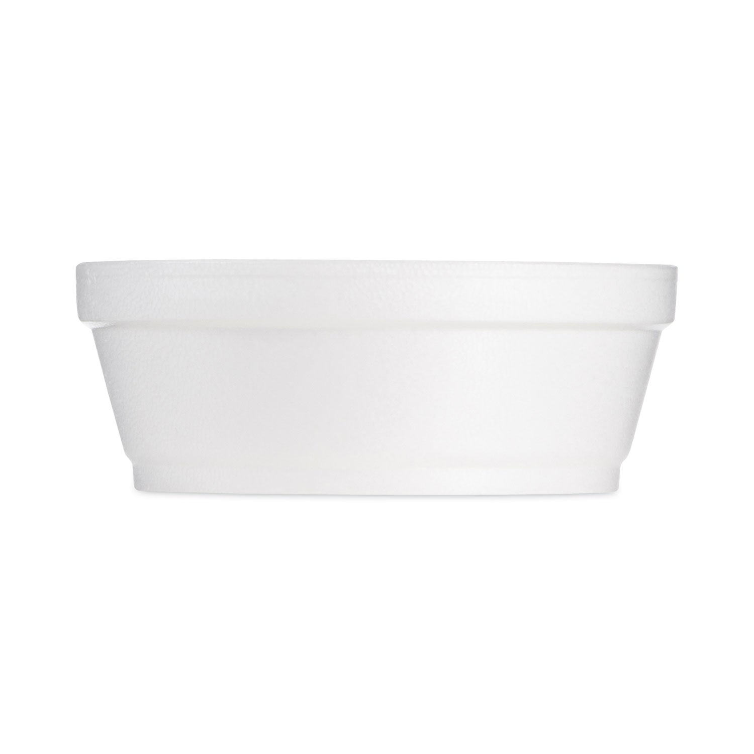 Dart® Foam Container, Squat, 8 oz, 4.63" Diameter x 1.13" h, White, 500/Carton