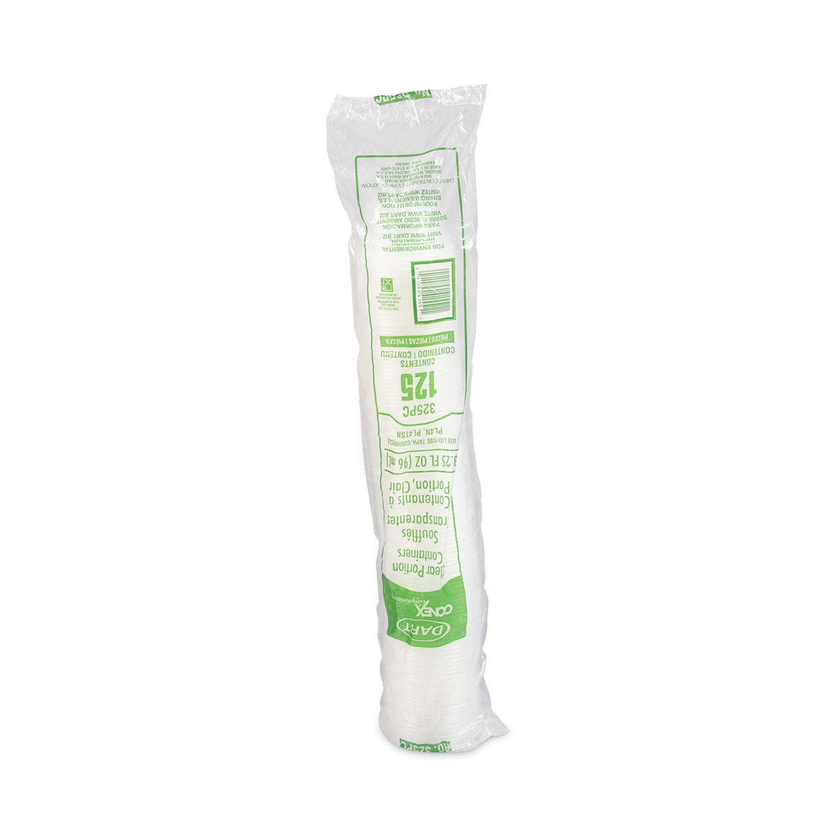 Dart® Conex Complements Portion/Medicine Cups, 3.25 oz, Plastic, Clear, 125/Bag, 20 Bags/Carton