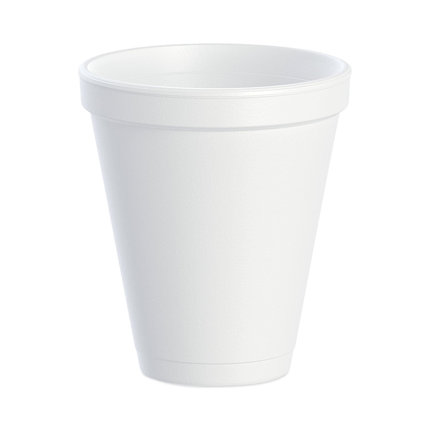 Dart® Foam Drink Cups, 12 oz, Squat, White, 1,000/Carton