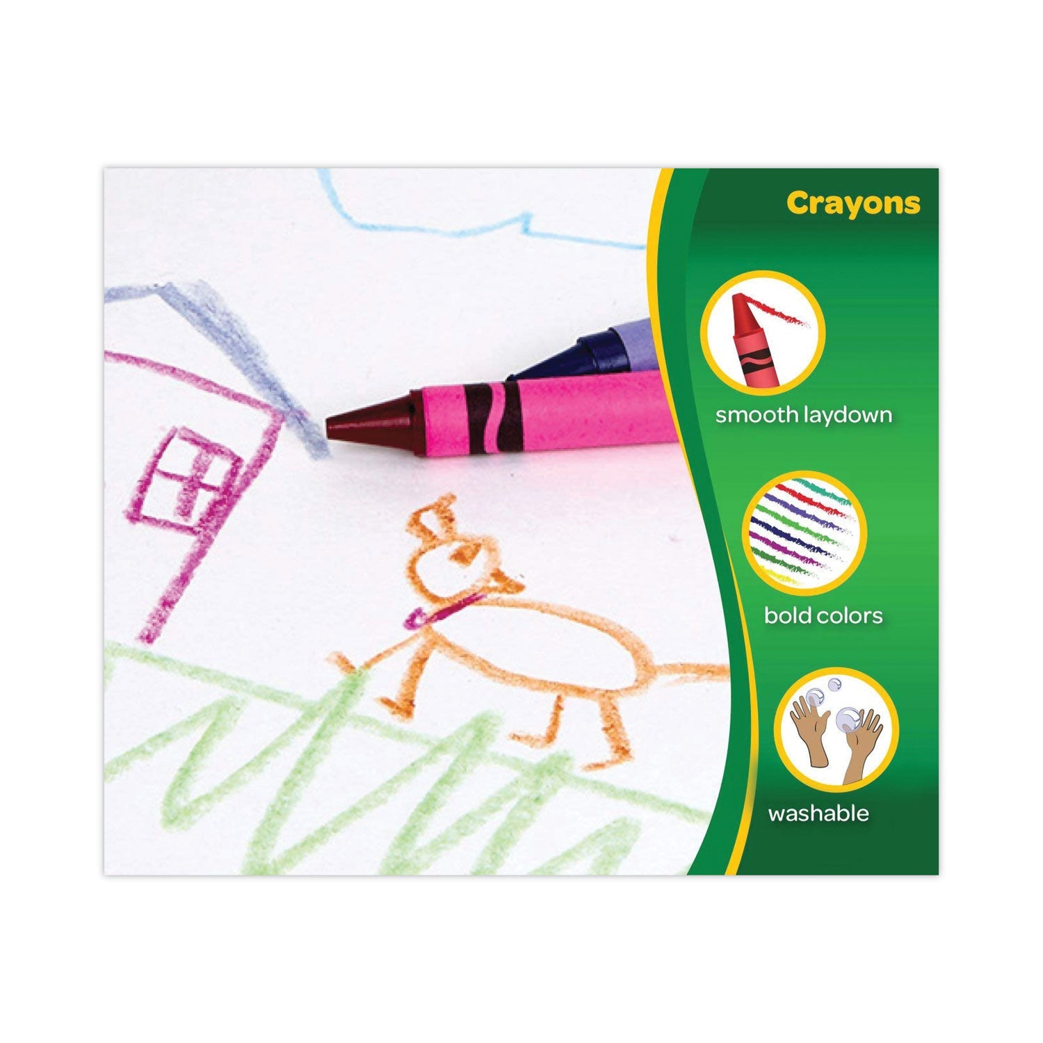 Crayola® Classic Color Crayons, Peggable Retail Pack, 16 Colors/pack