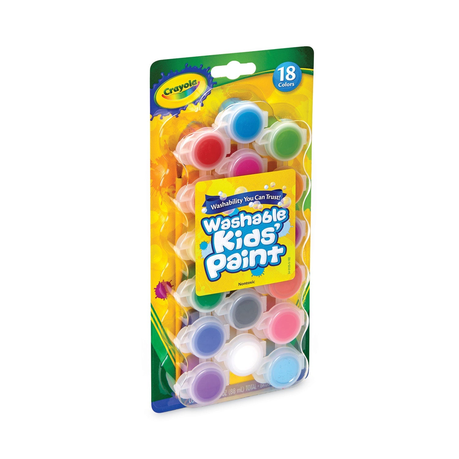Crayola® Washable Paint, 18 Assorted Colors, Interconnected 3 Oz Cups