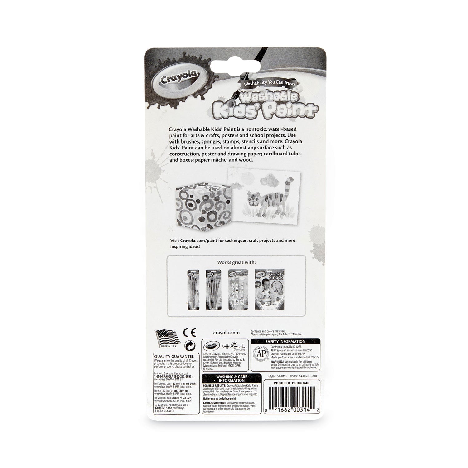 Crayola® Washable Paint, 18 Assorted Colors, Interconnected 3 Oz Cups