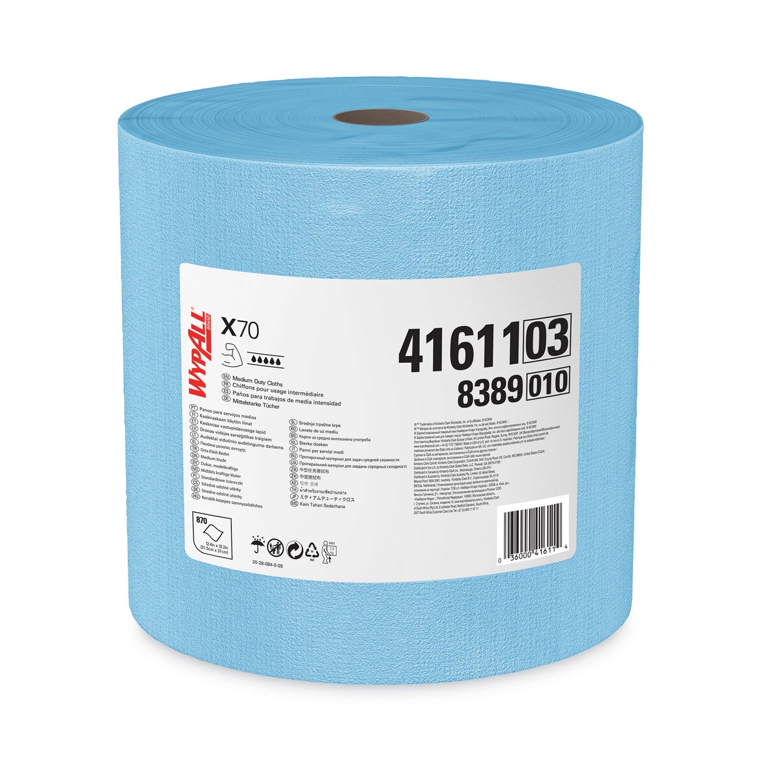 WypAll X70 Cloths | Jumbo Roll, Blue