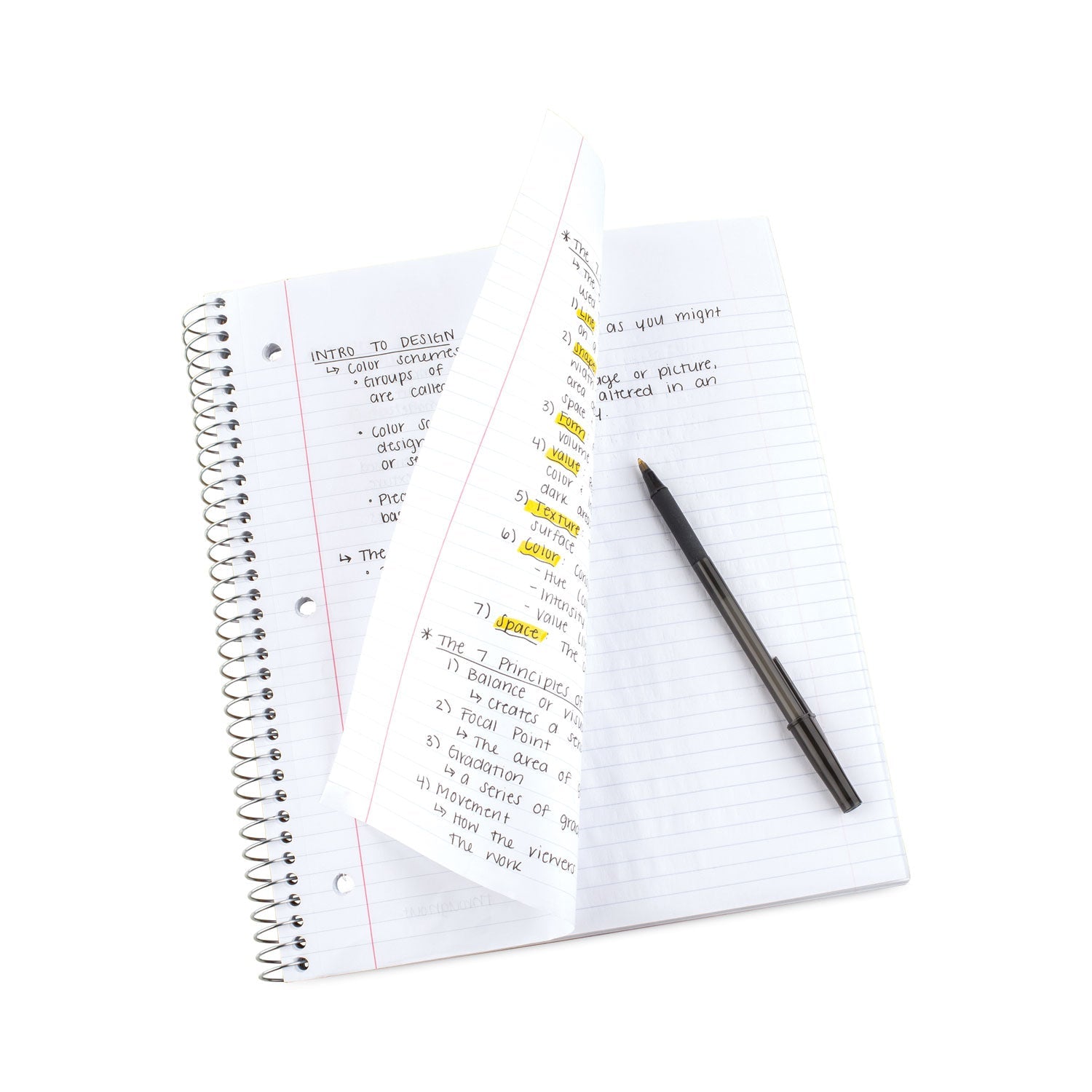 Five Star® Wirebound Notebook, 1-Subject, Medium/College Rule, Assorted Cover Colors, (100) 11 x 8.5 Sheets, 6/Pack