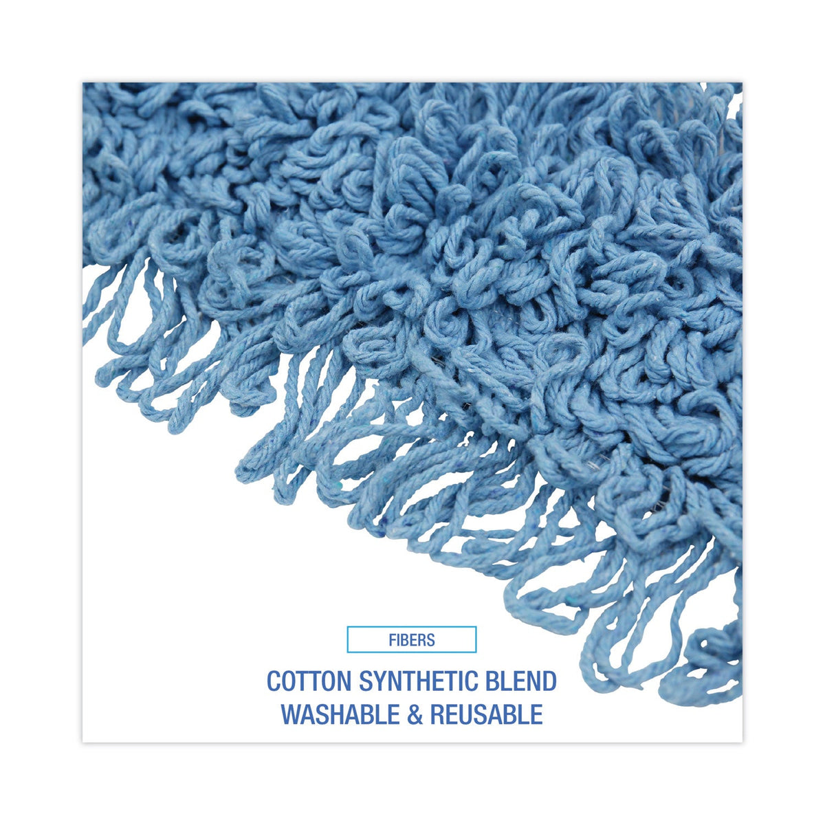 Boardwalk® Dust Mop Head, Cotton/synthetic Blend, 36 X 5, Looped-End, Blue